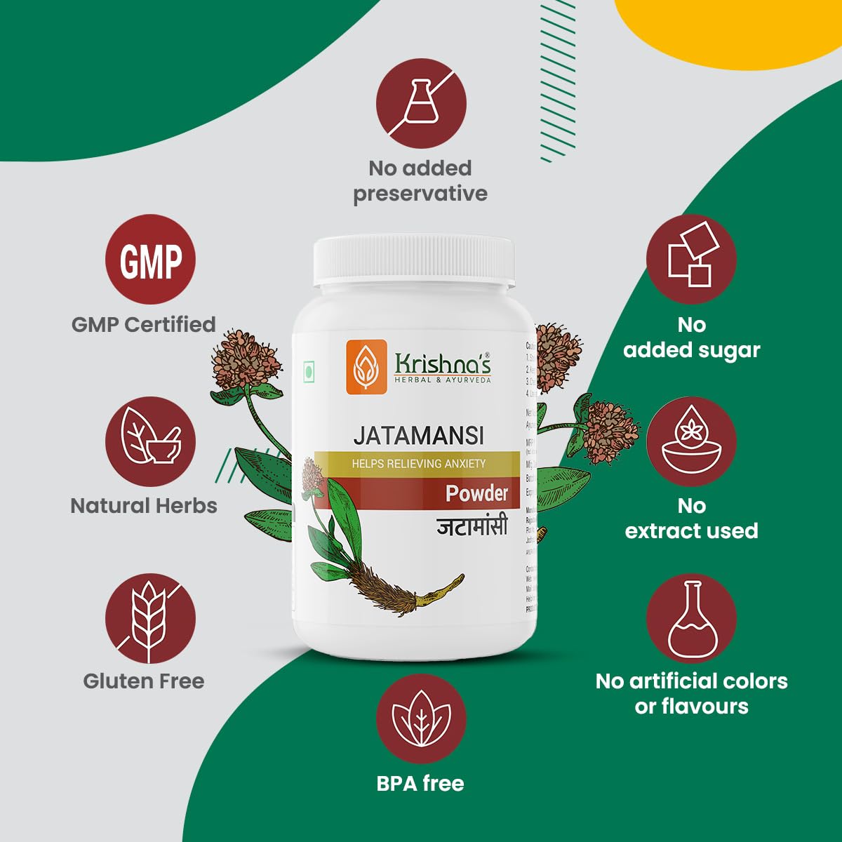 KRISHNA'S HERBAL & AYURVEDA Jatamansi(Nardostachys Jatamansi)Powder-100 G – view 4