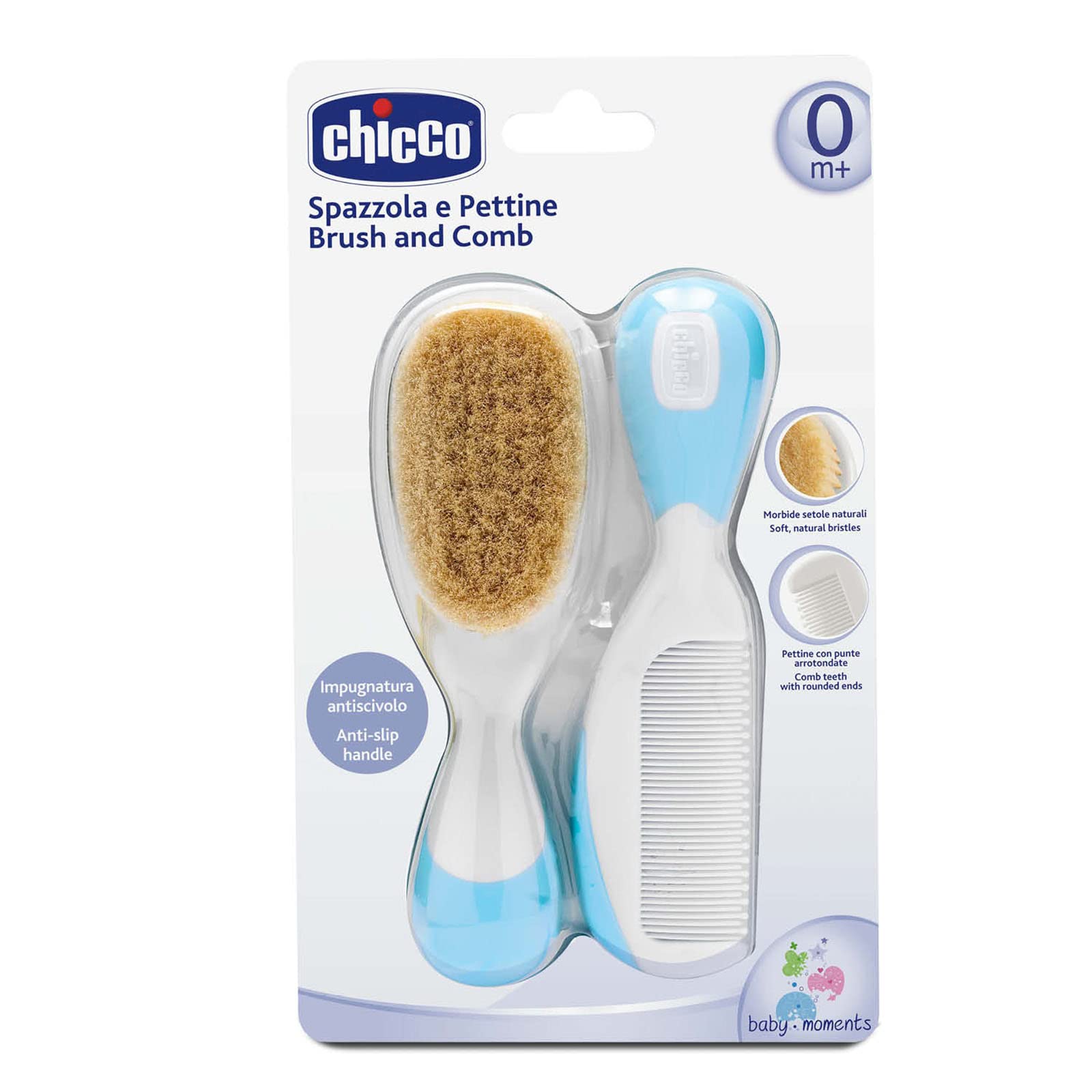 Chicco Brush And Comb- Light Blue, 2 Piece – view 2