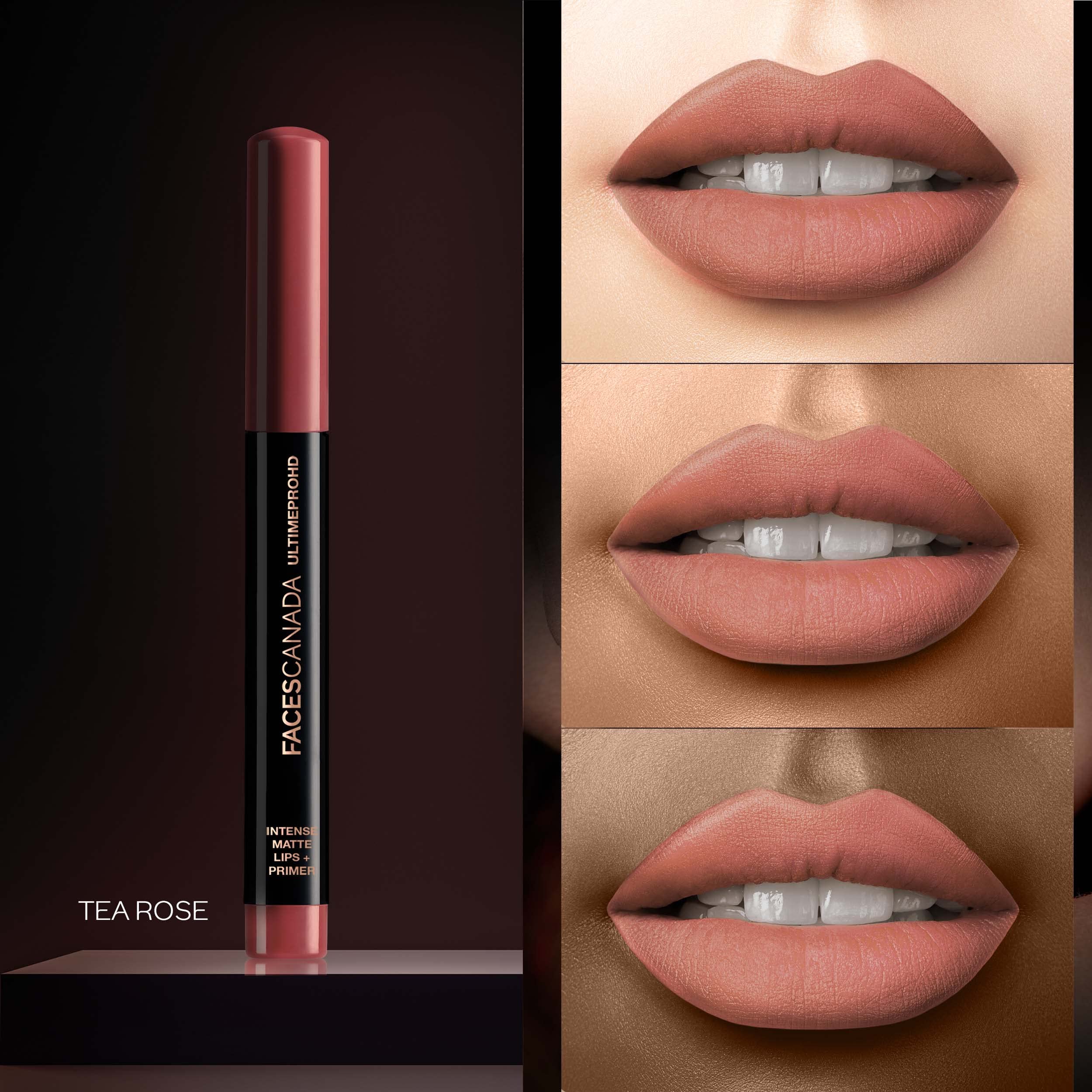 FACES CANADA Ultime Pro HD Intense Matte Lipstick + Primer - Tea Rose (Nude), 1.4g – view 2