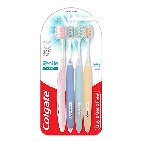 Colgate Gentle Enamel Ultra Soft Bristles Manual Toothbrush & Strong Teeth Cavity Protection Toothpaste & MaxFresh Toothpaste, Blue Gel Paste with Menthol for Super Fresh Breath, 300g, 150g X 2 – view 2