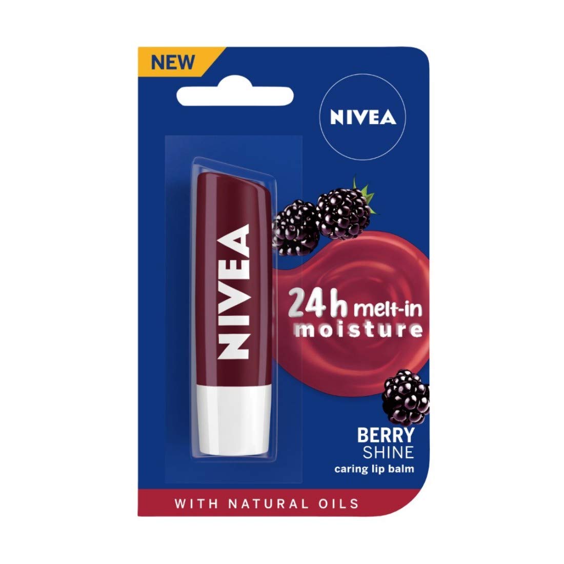 Nivea Deodorant Roll-On For Women, Whitening Smooth Skin, 50ml & Lip Balm, Fruity Blackberry Shine For Women, 4.8g – view 5