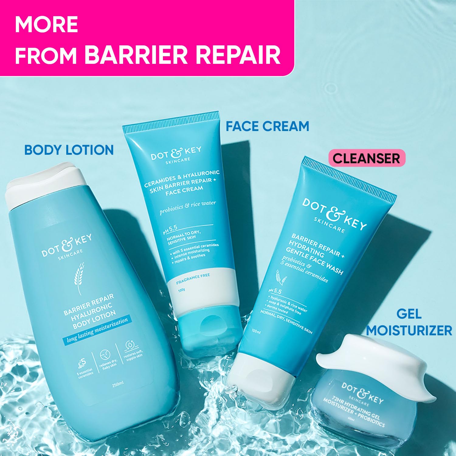 Dot & Key Barrier Repair Hydrating Gentle Face Wash Combo Pack of 2 200 ml – view 7