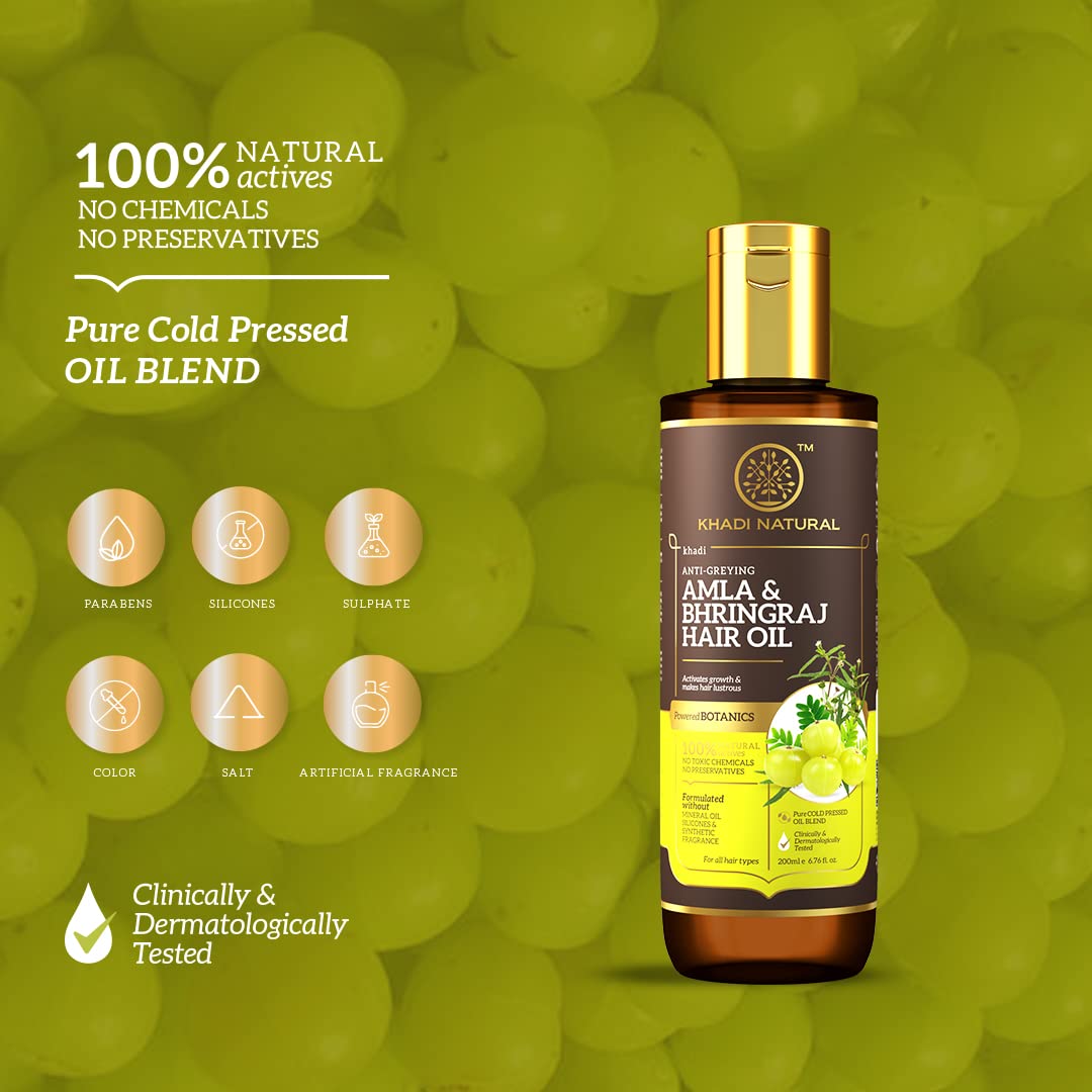 Khadi Natural Amla & Bhringraj Hair Oil – view 5