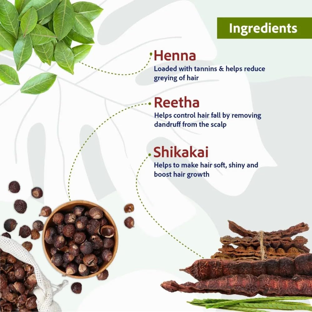 Sri Sri Tattva Henna Shikakai Shampoo, 200ml (Pack of 2) – view 2