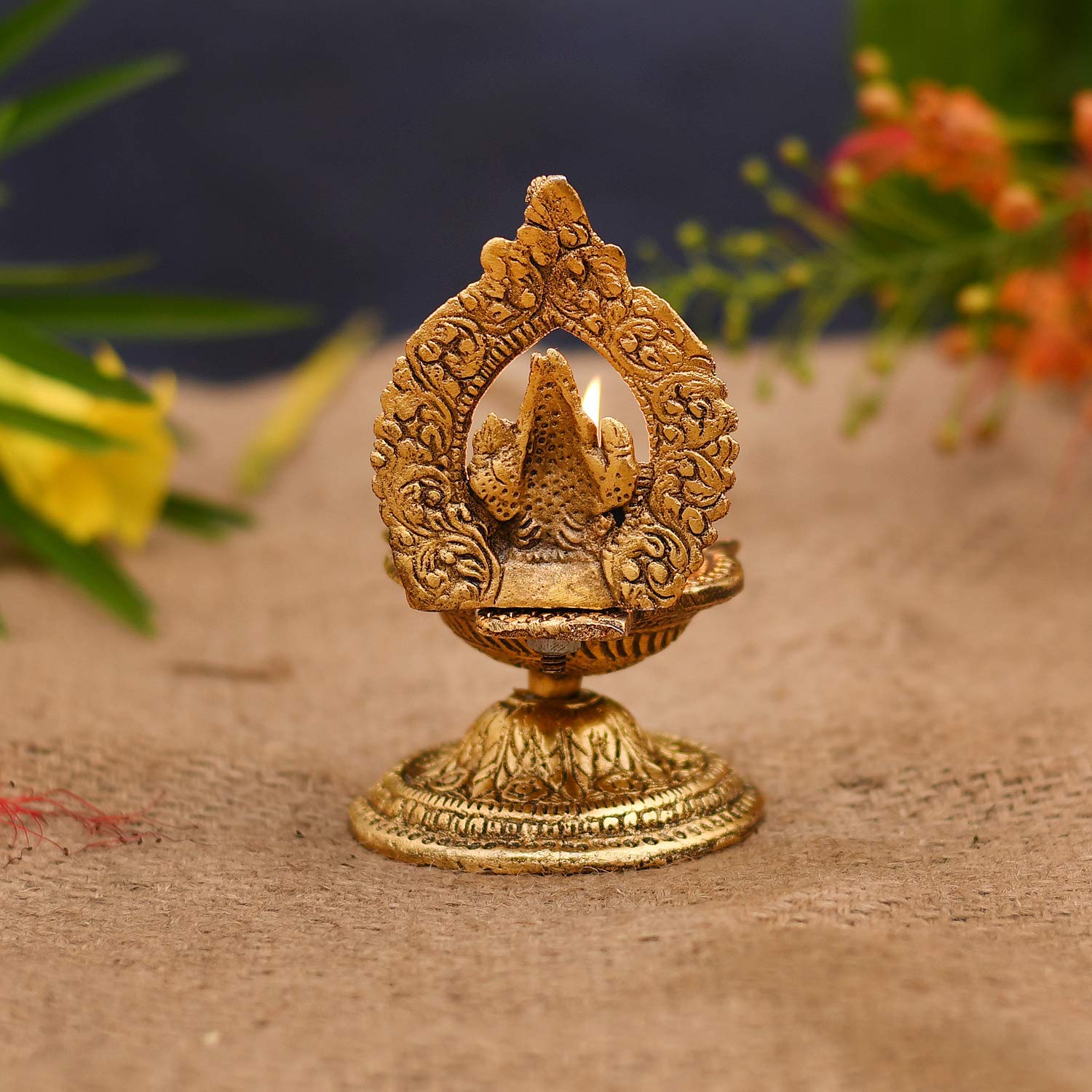 Collectible India Ganesha Diya Oil Lamp - Diwali Diya for Puja Diwali Gift Home Temple Articles Decoration Gifts - Diwali Decoration Items for Home Decor -Return Gift – view 7