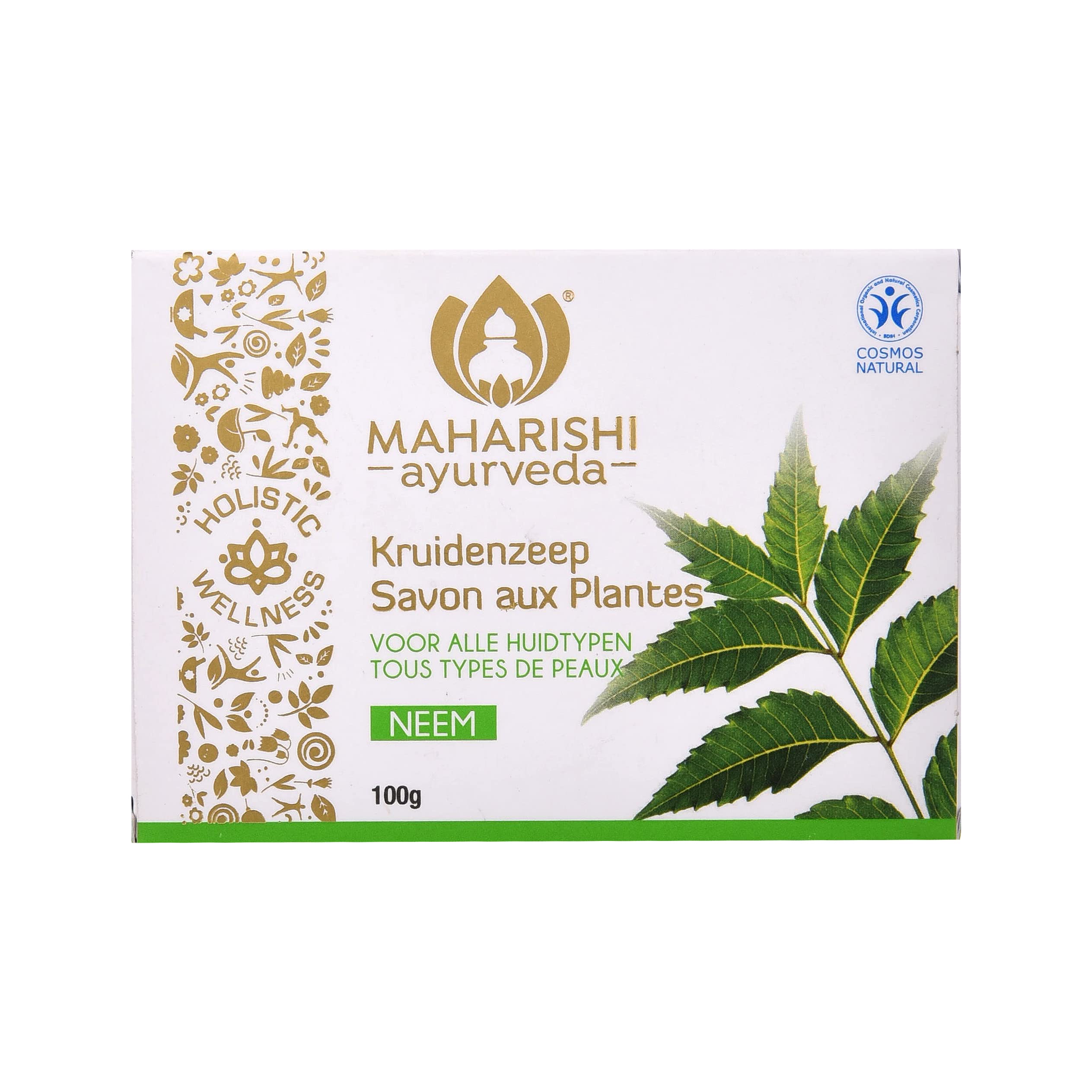 Neem herbal soap bar and box by Maharishi Ayurveda