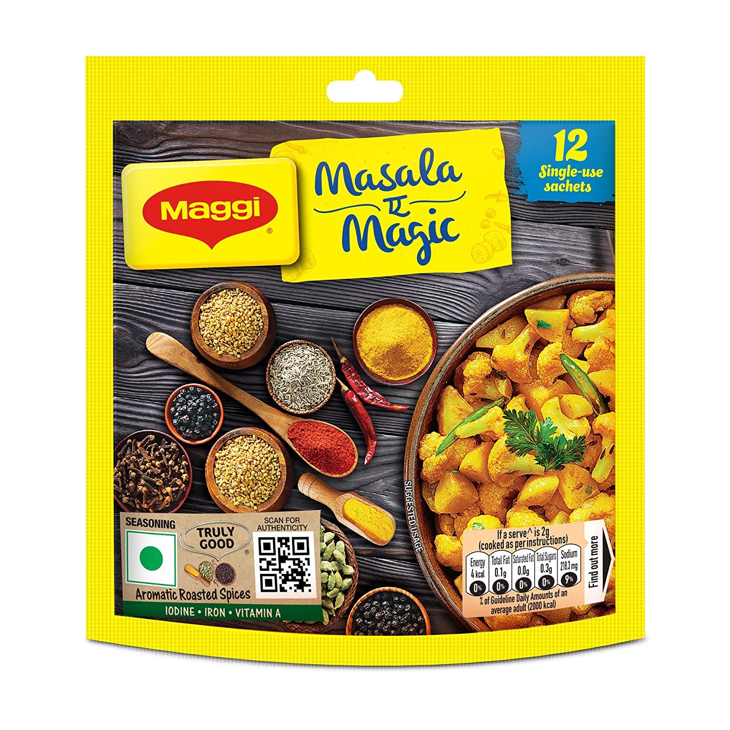 Maggi vegetable masala seasoning pouch for everyday dishes