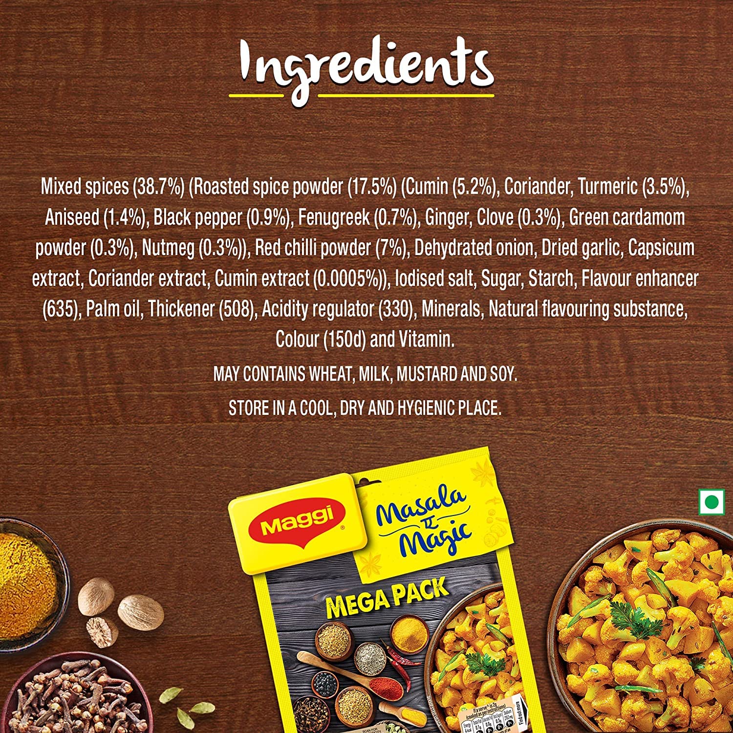 Maggi Masala-Ae-Magic Seasoning, Vegetable Masala - 72G Pouch (12 Sachet) – view 4