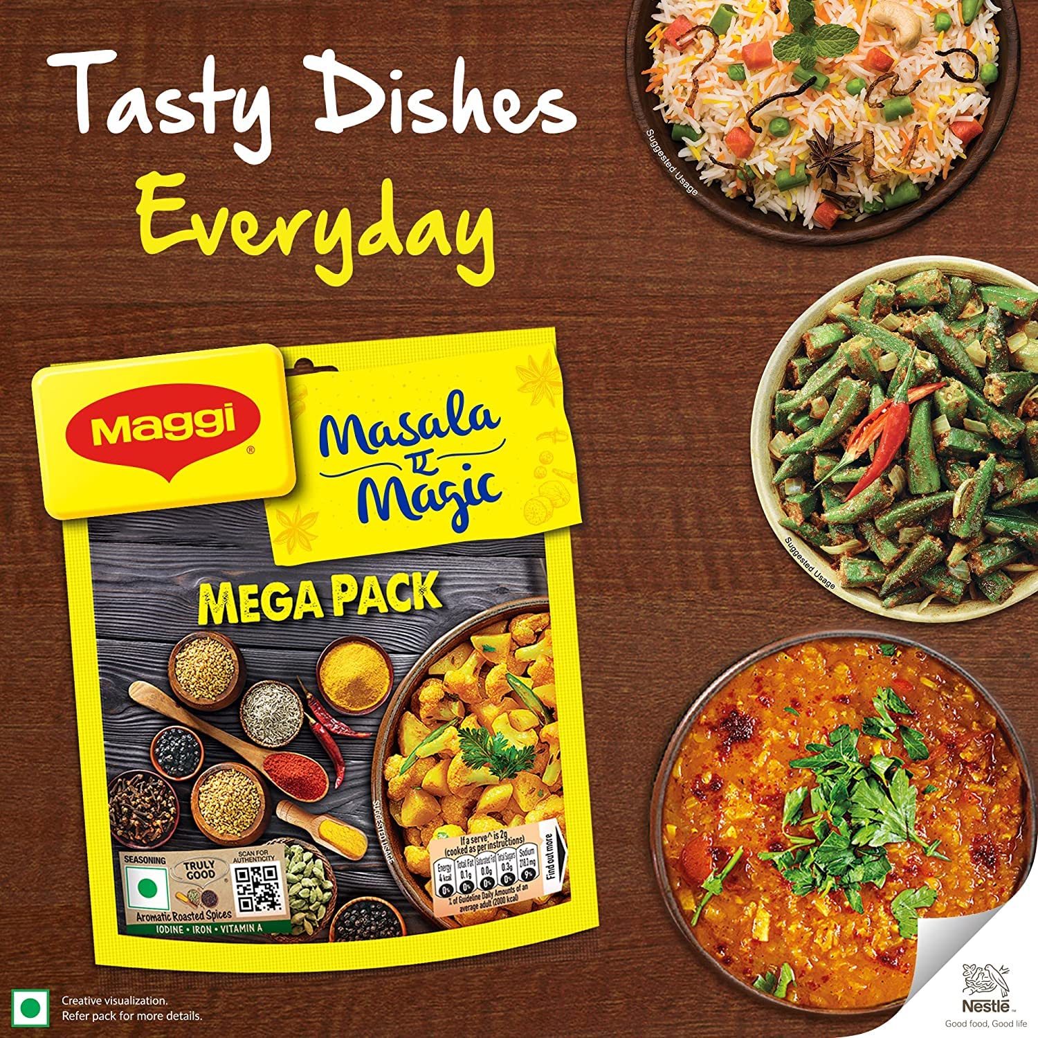 Maggi Masala-Ae-Magic Seasoning, Vegetable Masala - 72G Pouch (12 Sachet) – view 7