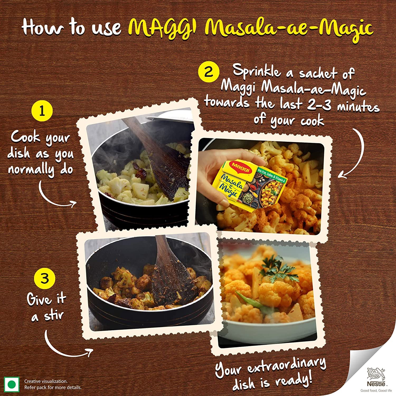 Maggi Masala-Ae-Magic Seasoning, Vegetable Masala - 72G Pouch (12 Sachet) – view 8
