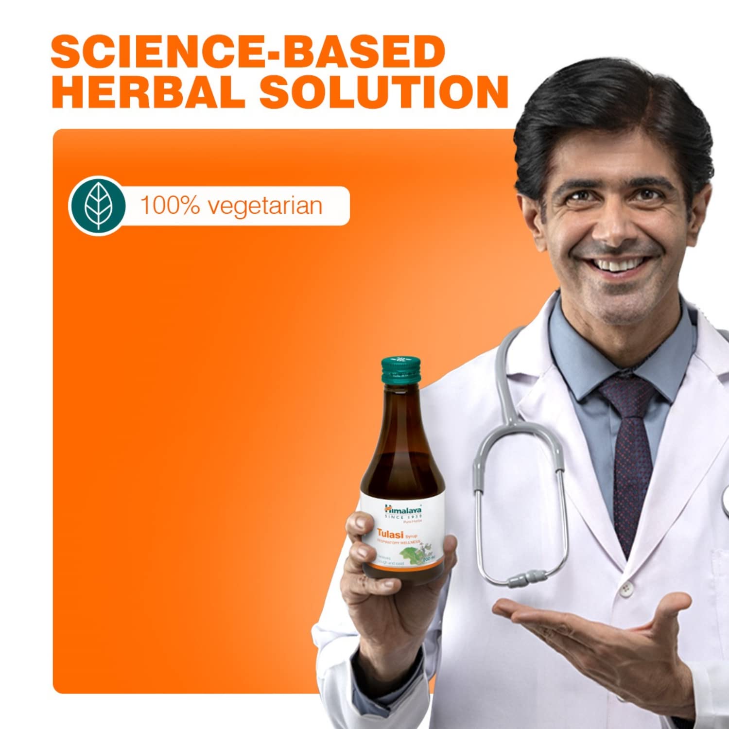 Himalaya Pure Herbs Syrup - Tulasi (Respiratory Wellness), 200ml Carton – view 6