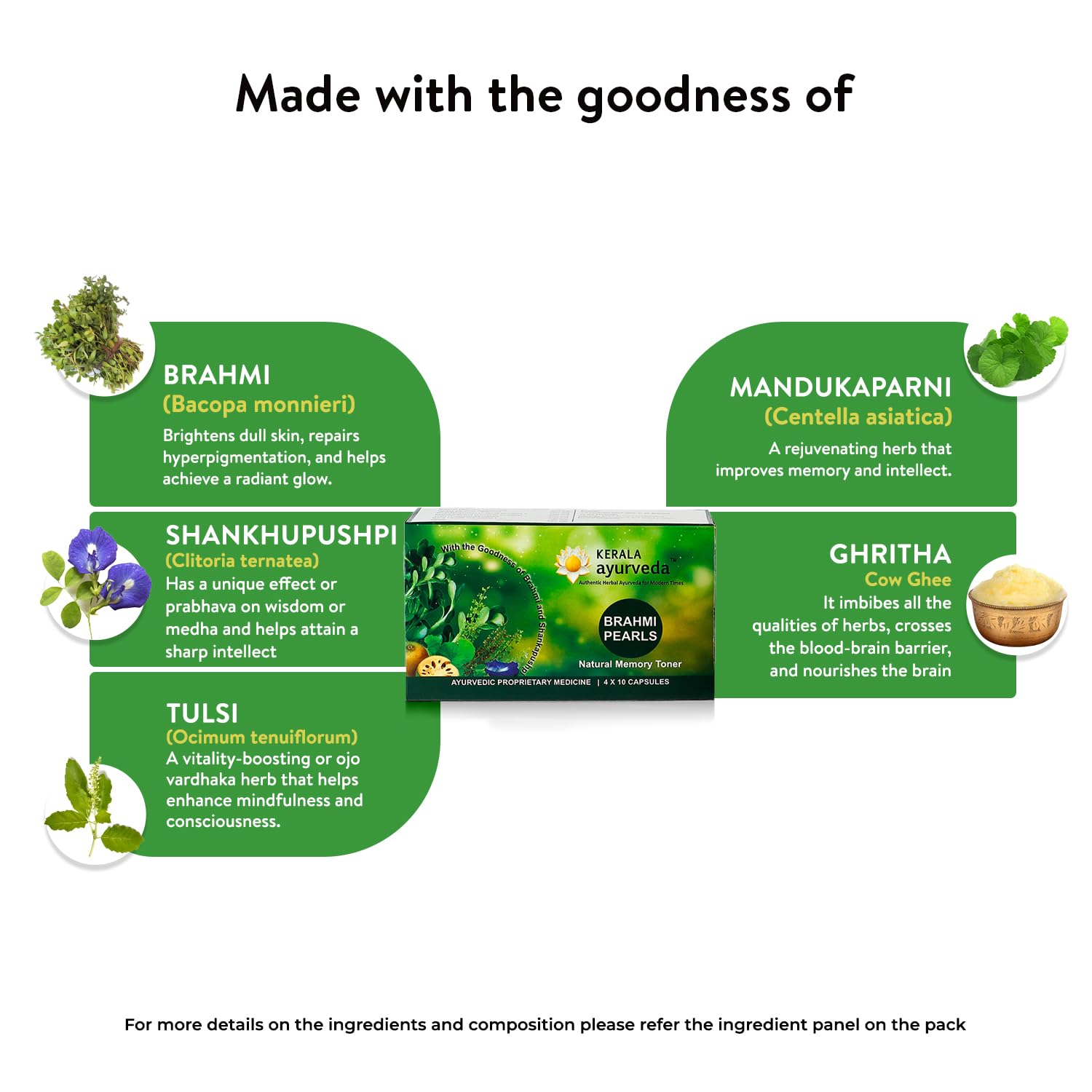 Kerala Ayurveda Brahmi Pearls - 40 Tablets (Pack of 3) – view 6