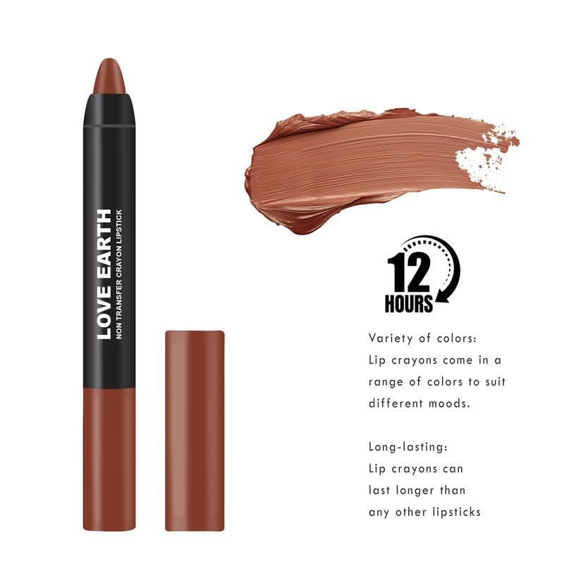 Love Earth Non-Transfer Crayon Lipstick-Coffee Rose – view 4