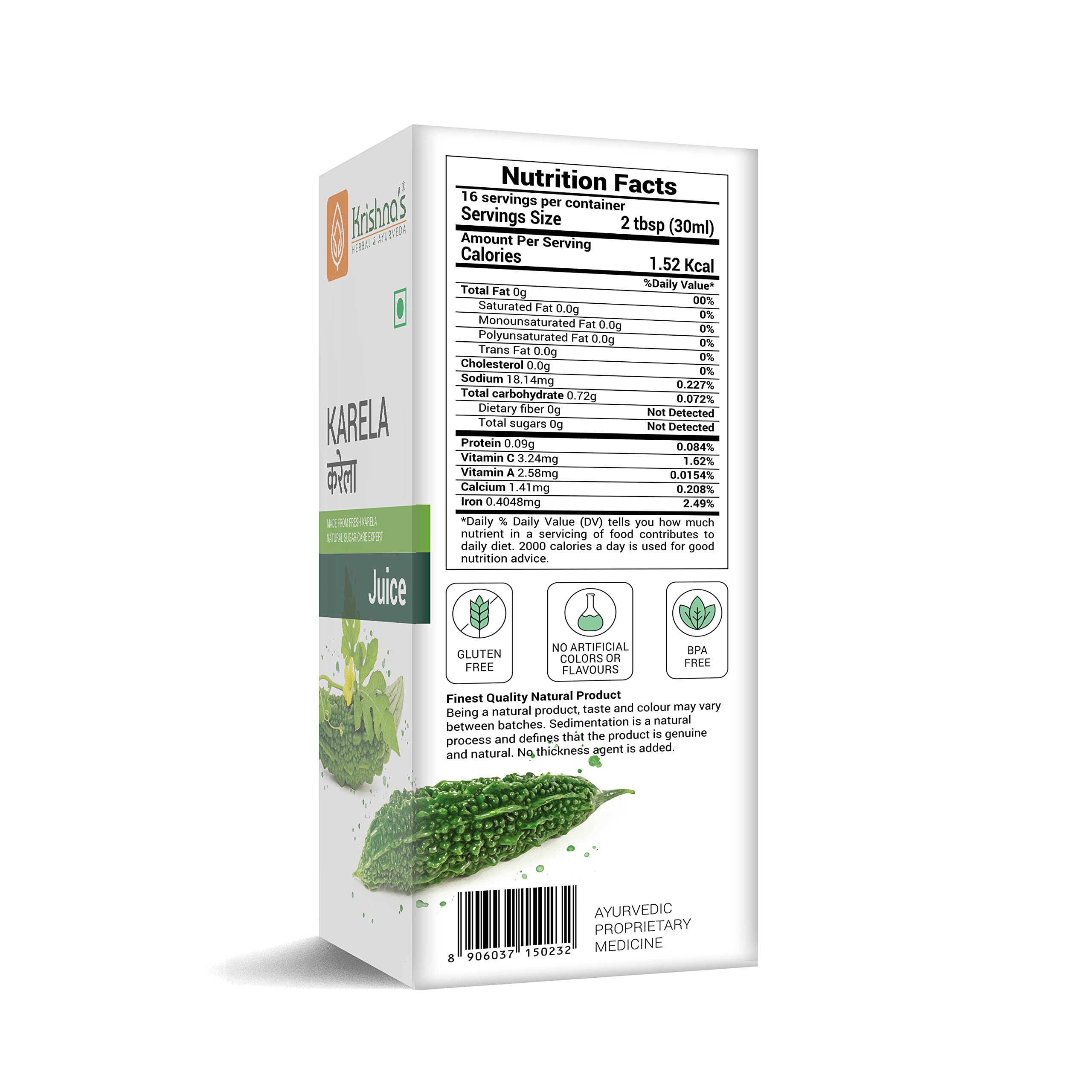 Krishna's Karela Juice - 500 ml – view 8
