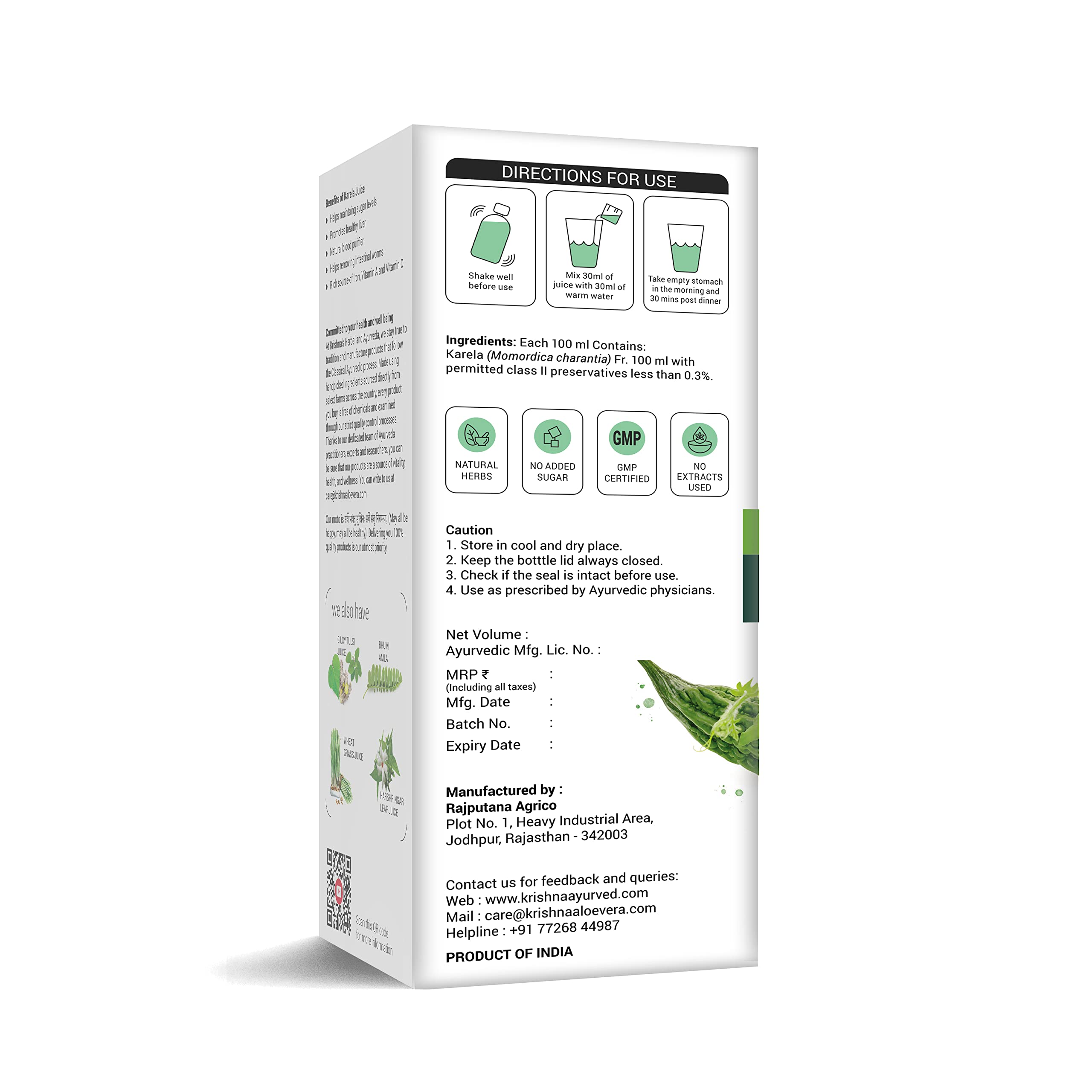 Krishna's Karela Juice - 500 ml – view 9