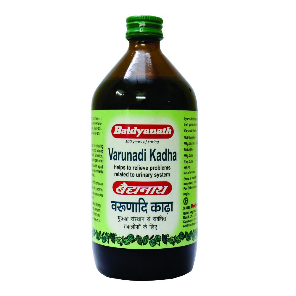 Front bottle of Baidyanath Varunadi Kadha 450 ml