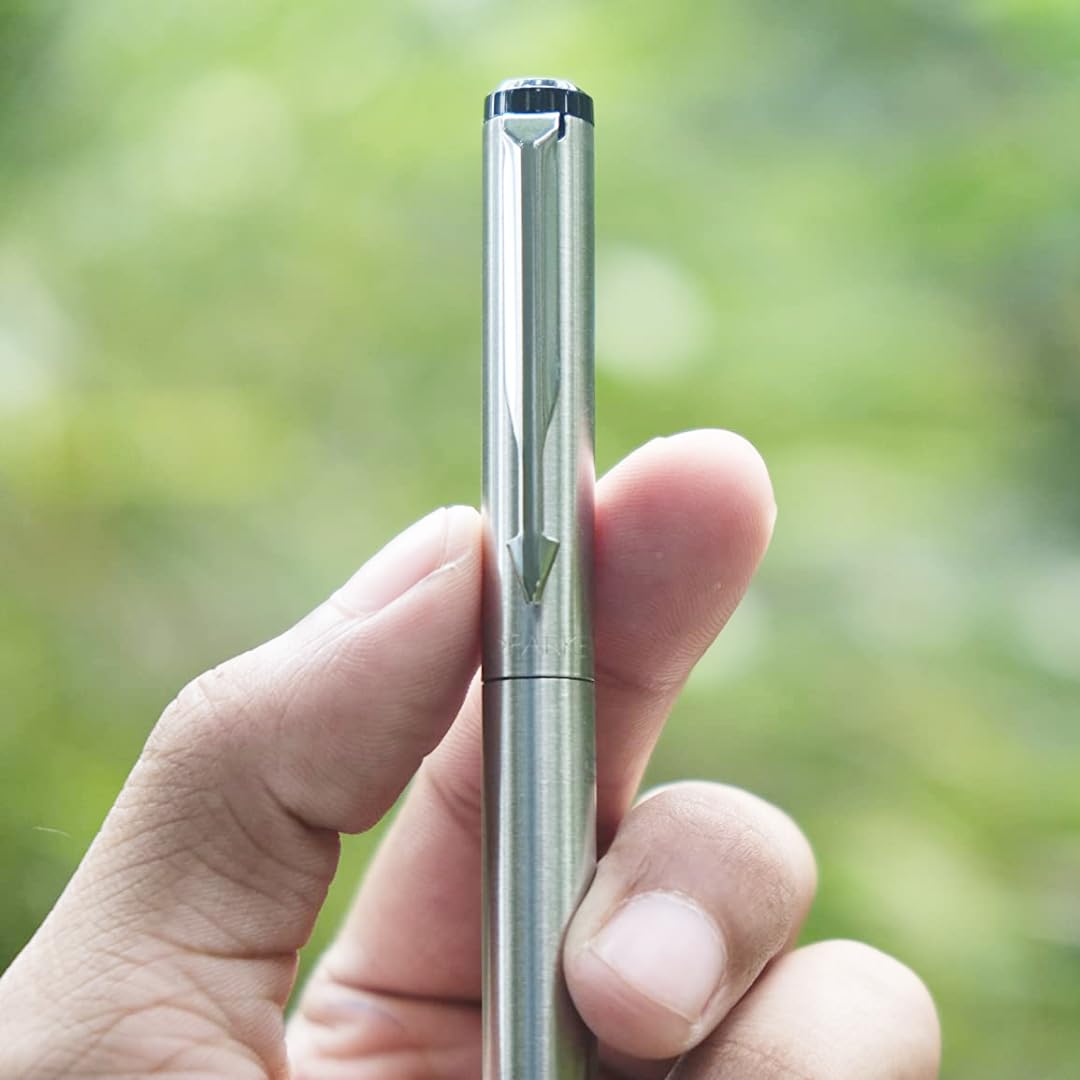 Parker Vector Stainless Steel Chrome Trim Roller Ball Pen – view 4