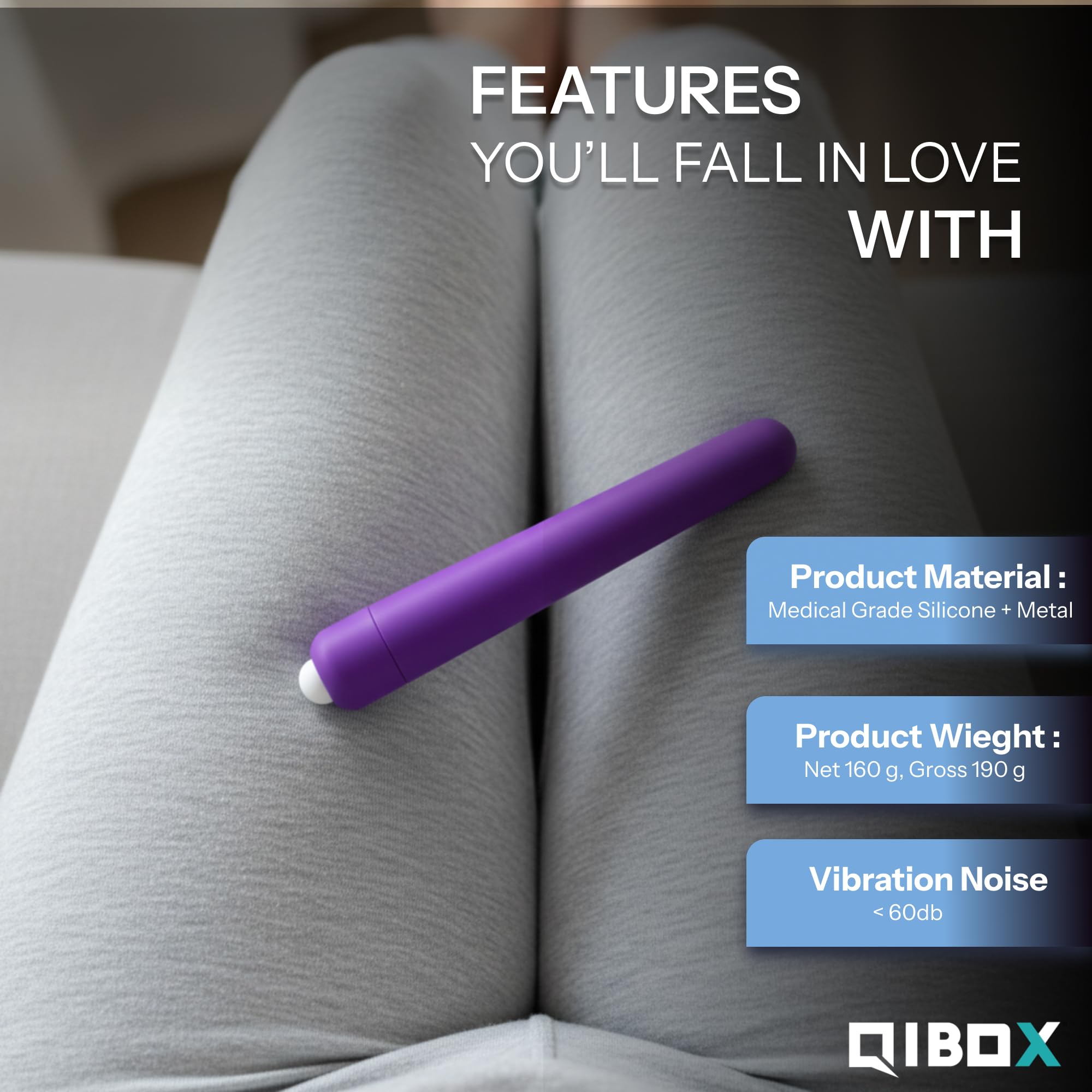 ZYLLION Blush Vibrating Stick Personal Massager – view 4