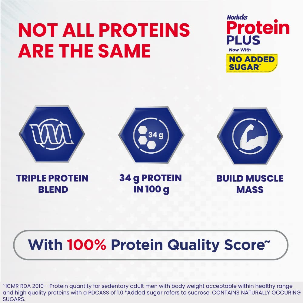 Horlicks Protein Plus Chocolate Protein Drink for Adults, 400g Container – view 6