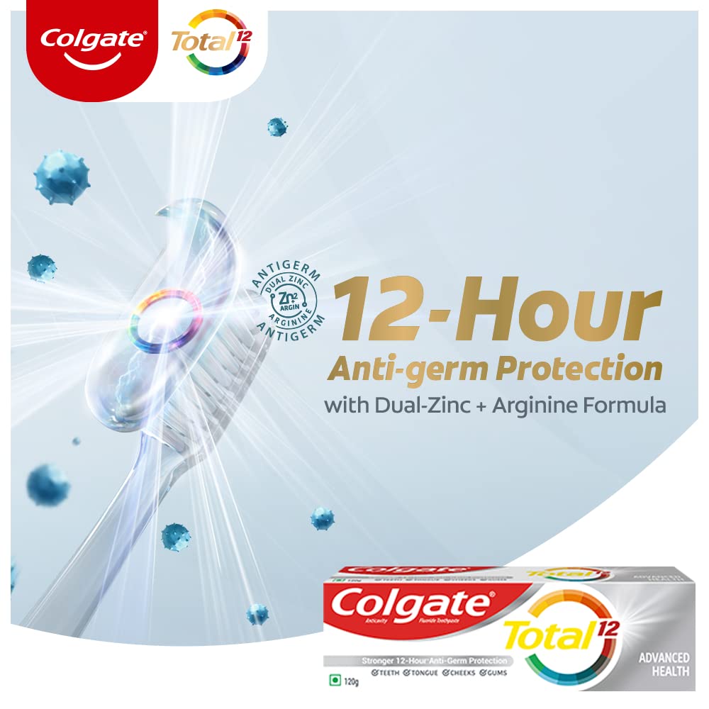 Colgate Visible White O2 Manual Toothbrush for adults- 2 Pcs & Colgate Total 240g (120g x 2, Pack of 2) Cavity Protection Toothpaste (Advanced Health, Saver Pack) – view 6