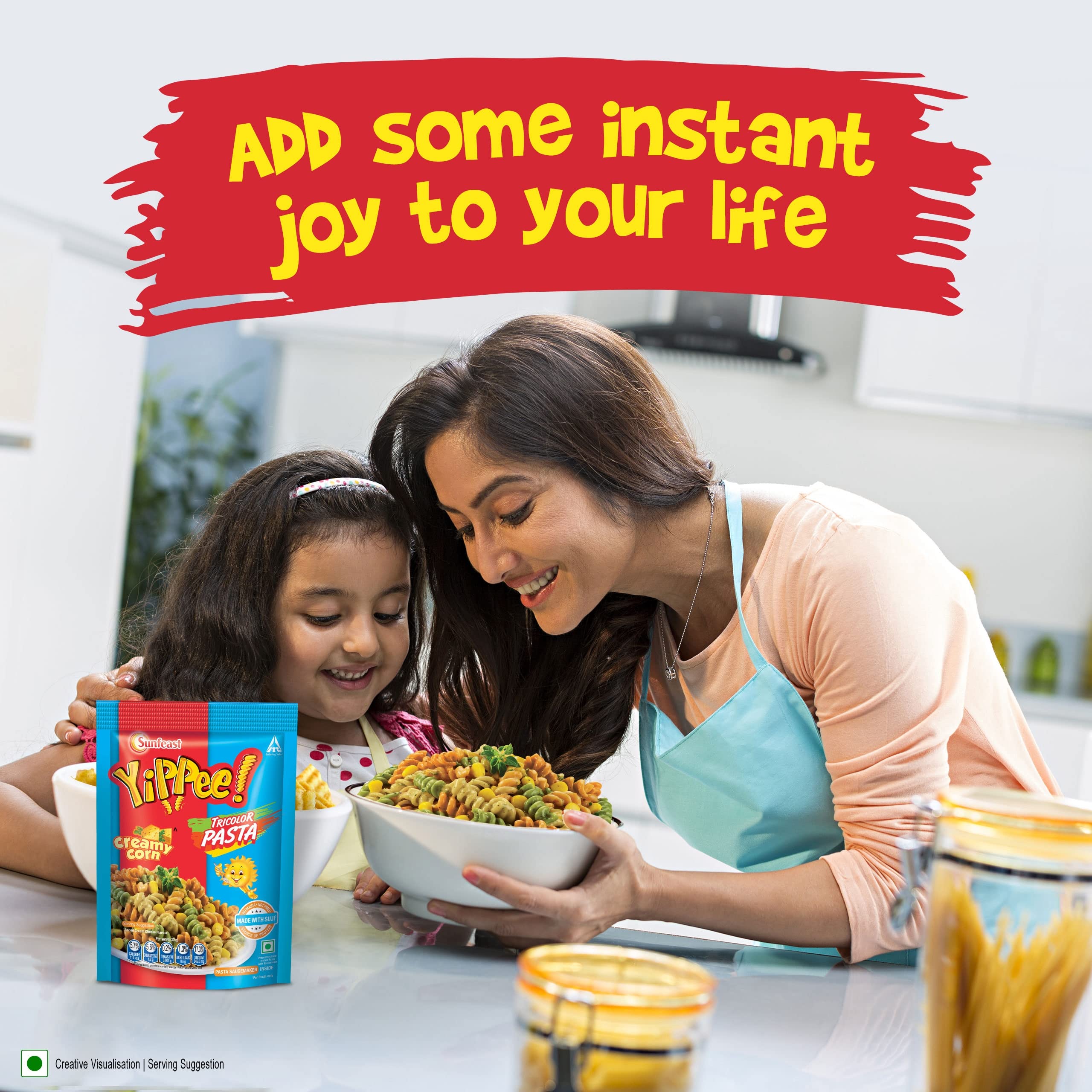 Sunfeast YiPPee! Tricolor Instant Pasta, Creamy Corn, 65g – view 4
