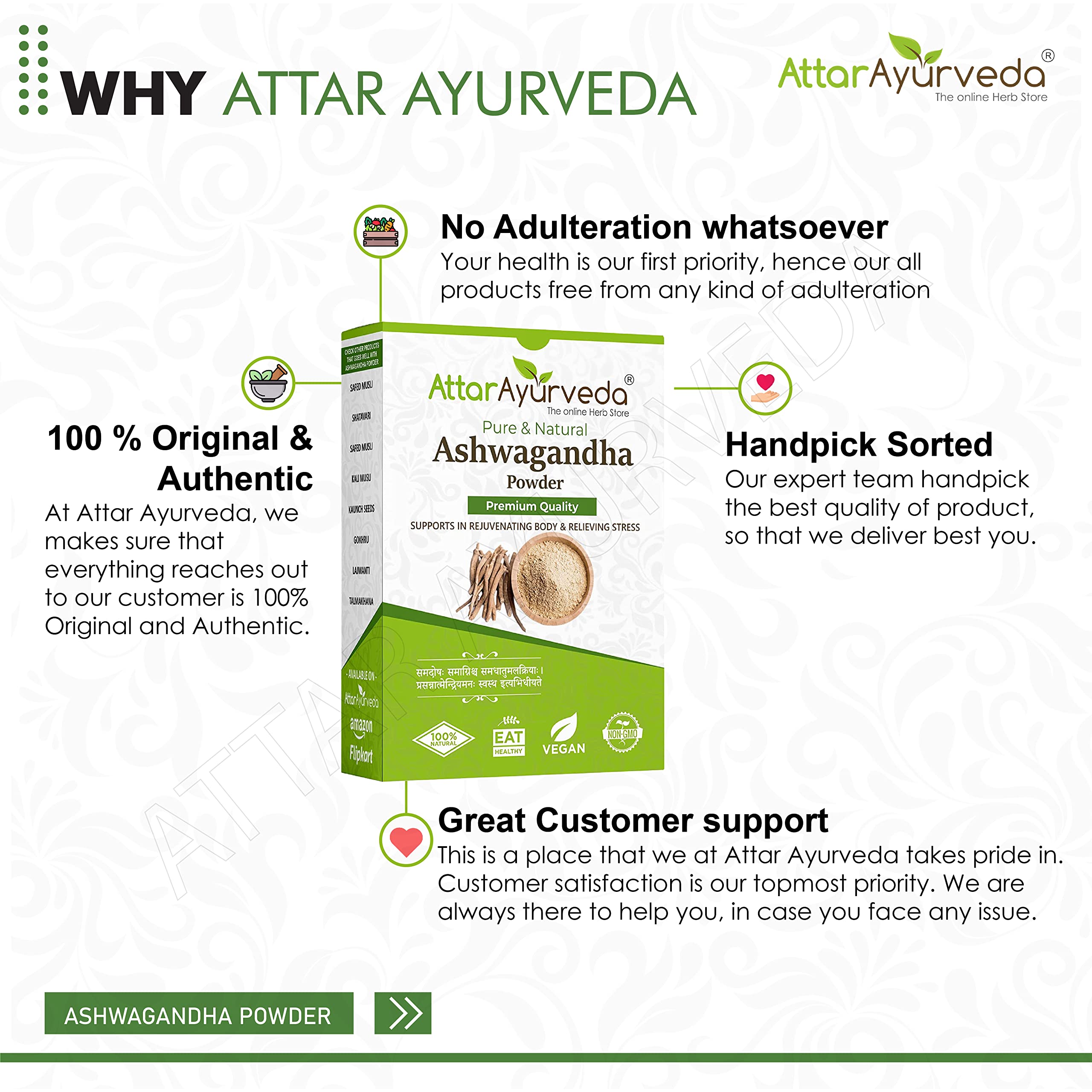 Attar Ayurveda Ashwagandha powder (250g) – view 8