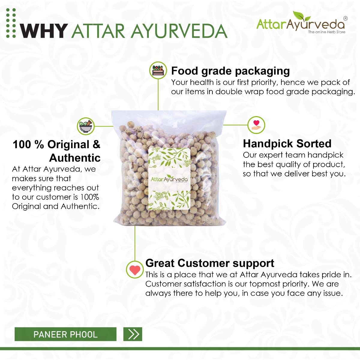 Attar Ayurveda Paneer Phool for Diabetes (400 grams) – view 5