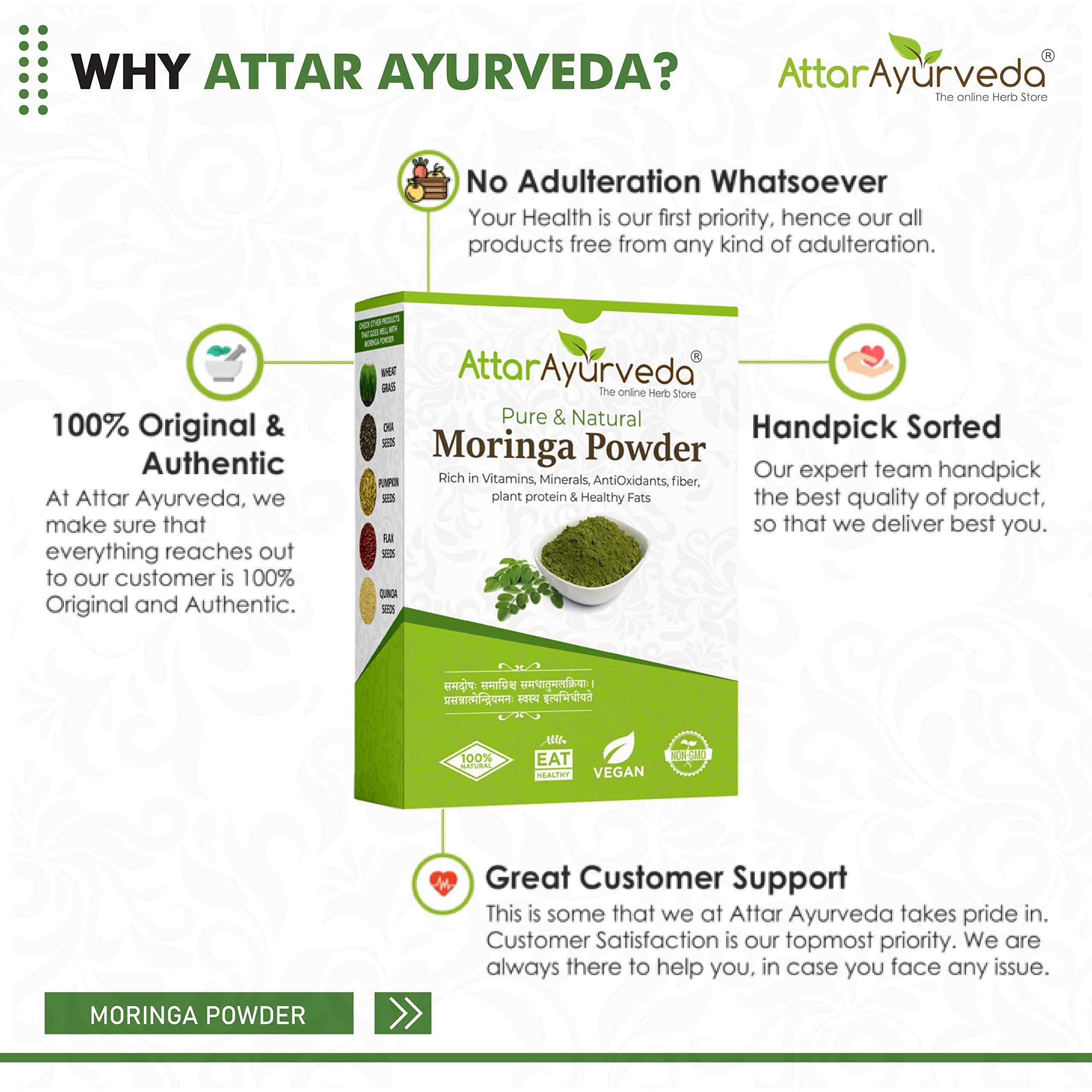 Attar Ayurveda Pure Moringa Leaf Powder 800 Grams – view 7