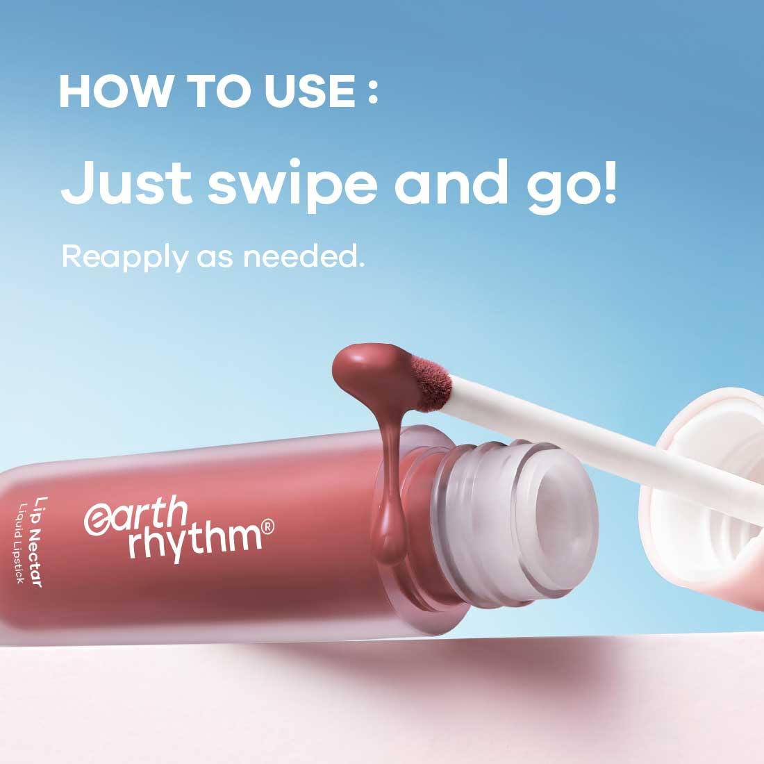 Earth Rhythm Lip Nectar Matte Liquid Lipstick, Weightless, Never Drying, No Mineral Oil 5g - Fig – view 7