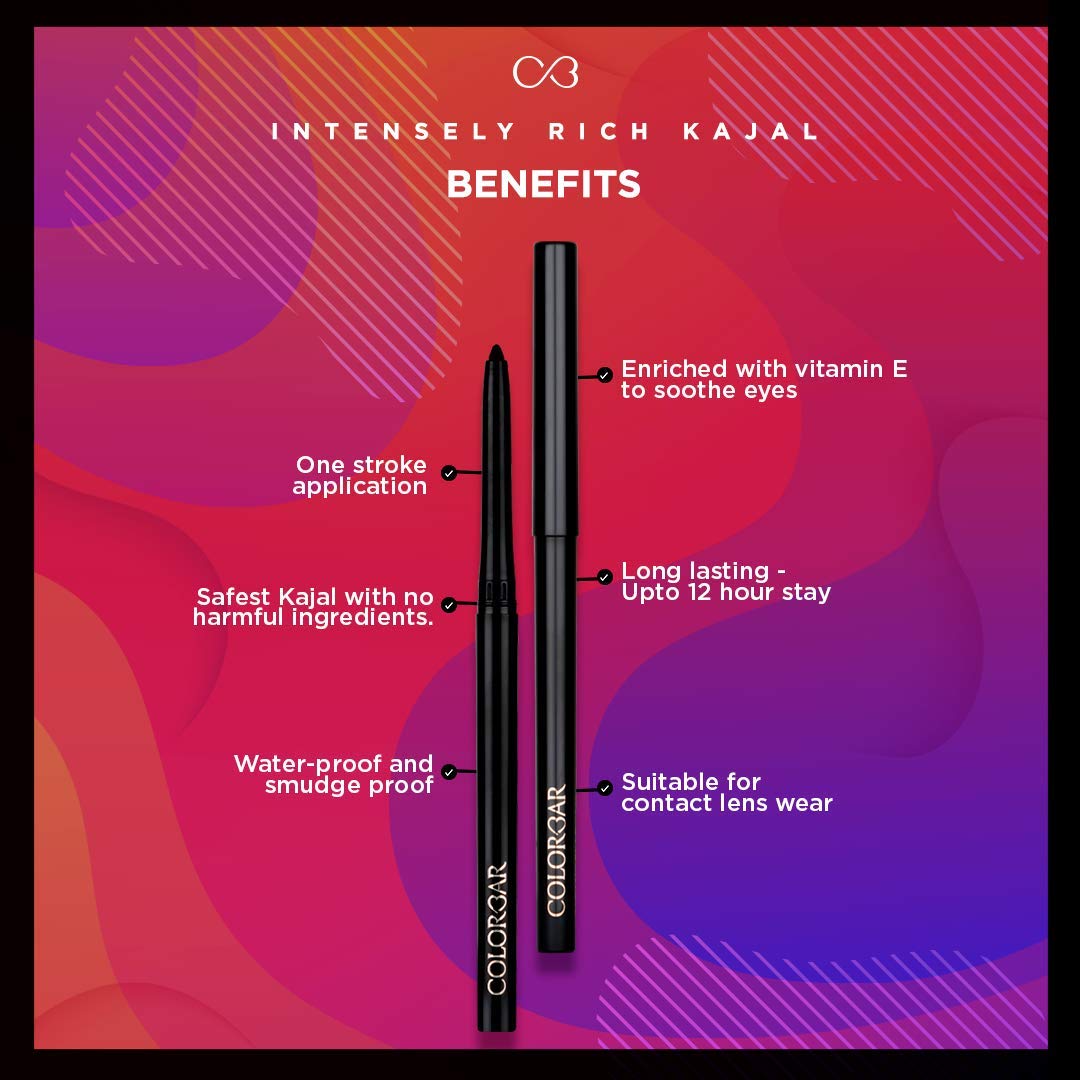 Colorbar Cosmetics Matte Intensely Rich Pencil Kajal-Creatively, Black, 0.30 G – view 5