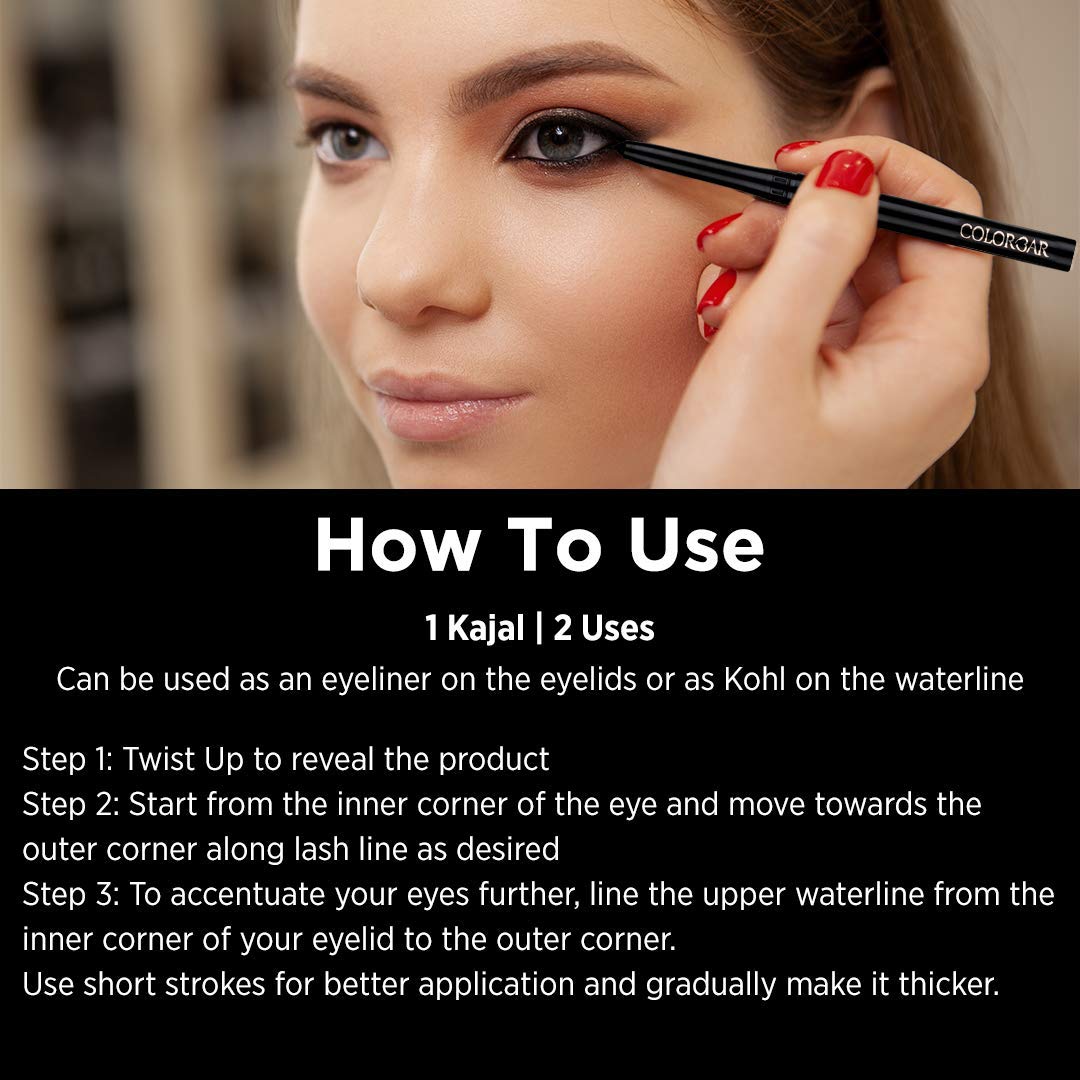 Colorbar Cosmetics Matte Intensely Rich Pencil Kajal-Creatively, Black, 0.30 G – view 7