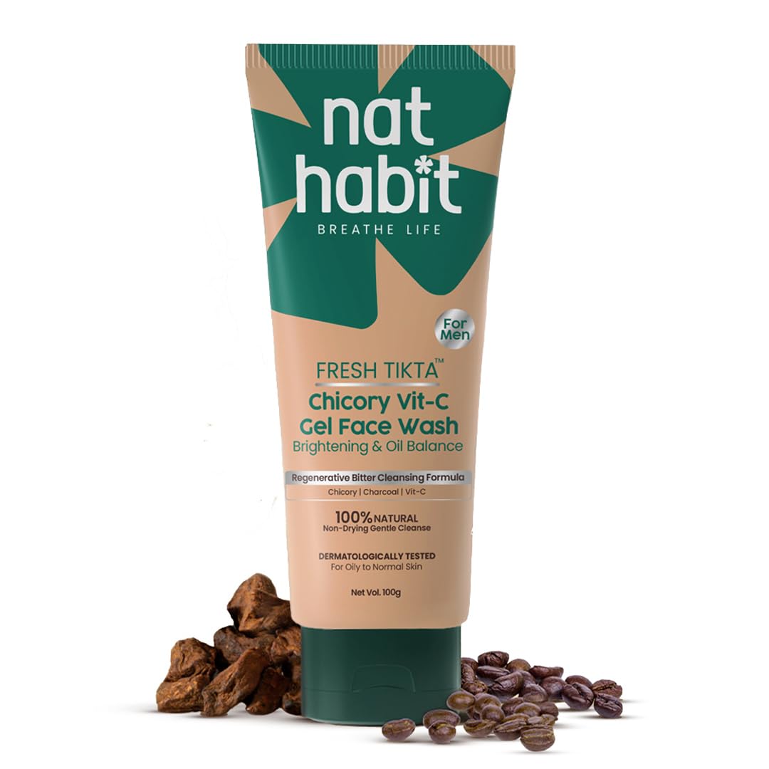 Activated charcoal face wash for men by Nat Habit, 100 g