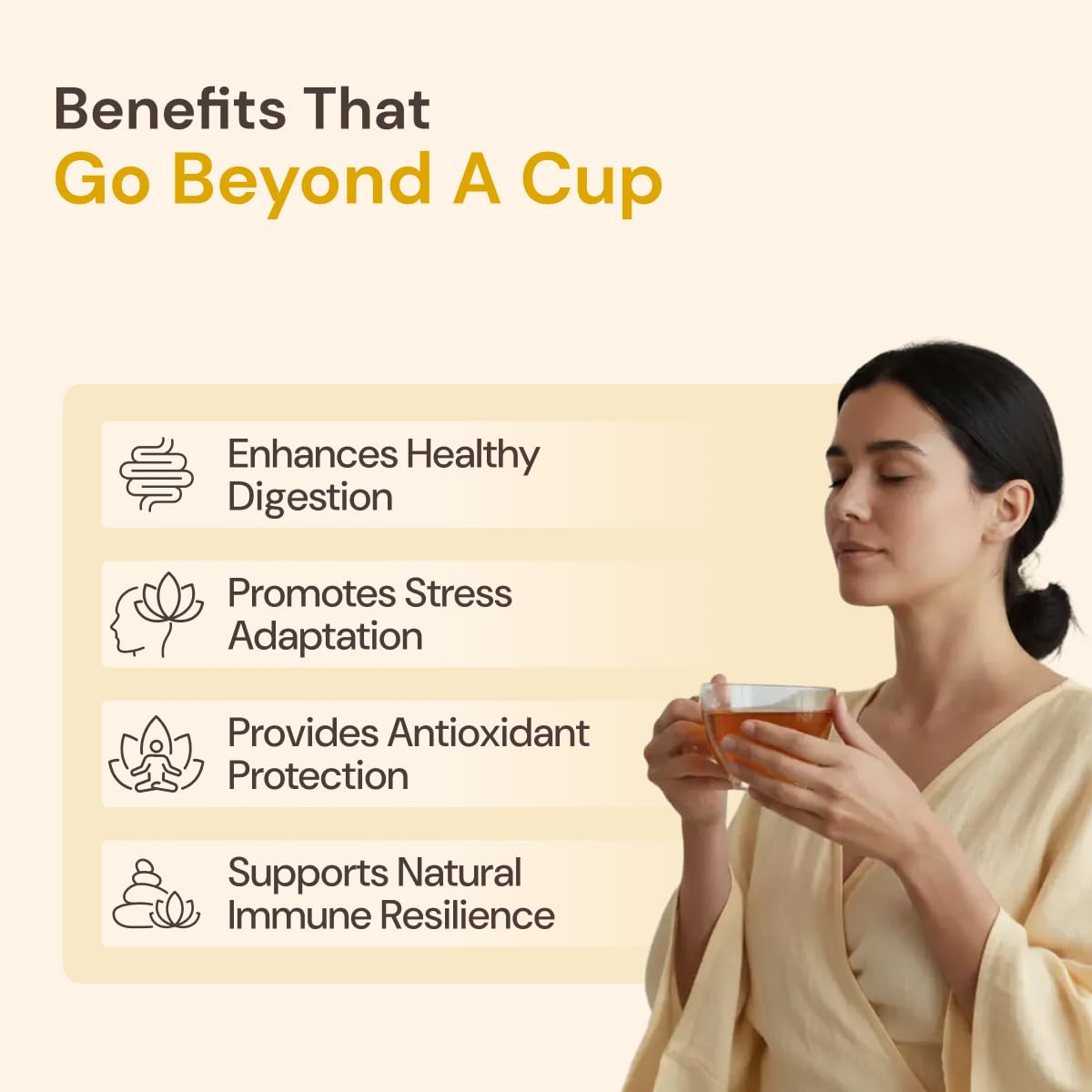Maharishi Ayurveda Organic Certified Tulsi Lemon Ginger Herbal Tea – view 3