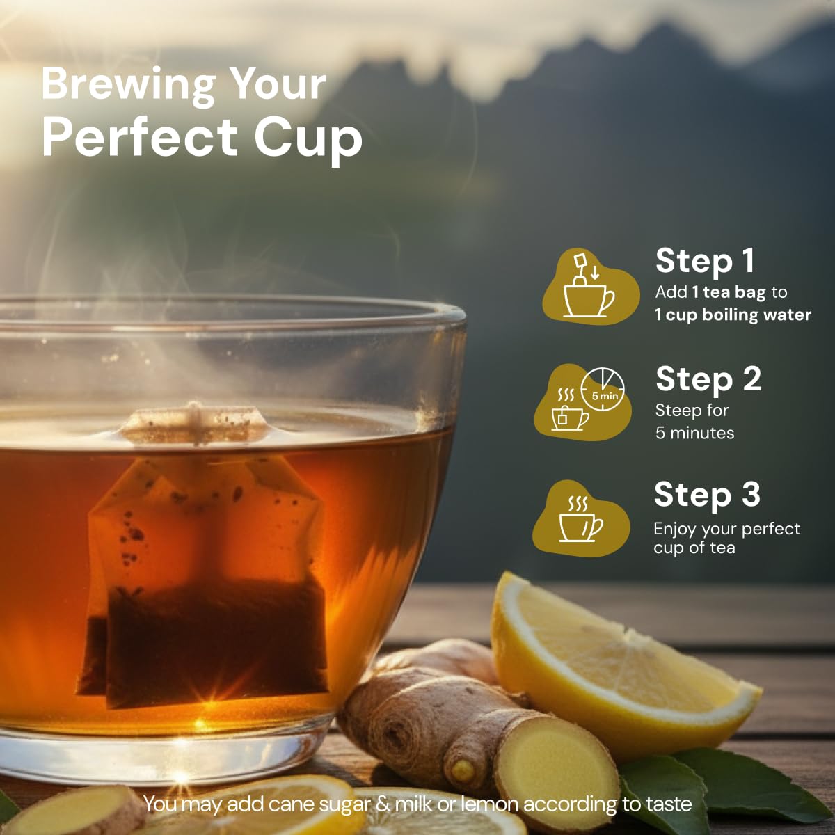 Maharishi Ayurveda Organic Certified Tulsi Lemon Ginger Herbal Tea – view 7
