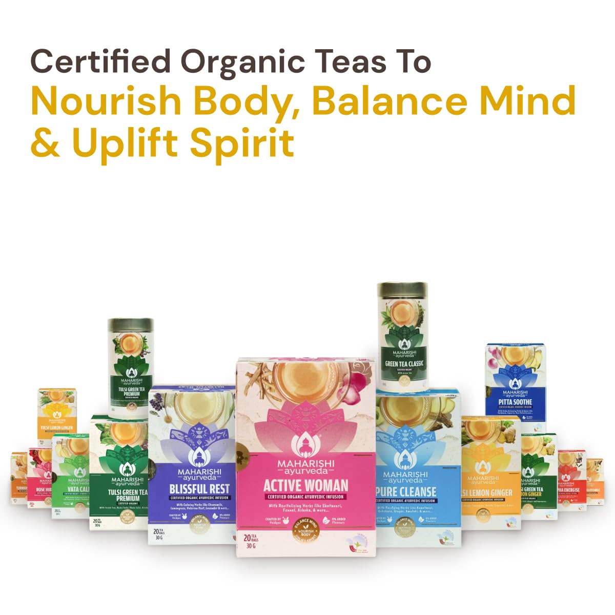 Maharishi Ayurveda Organic Certified Tulsi Lemon Ginger Herbal Tea – view 8