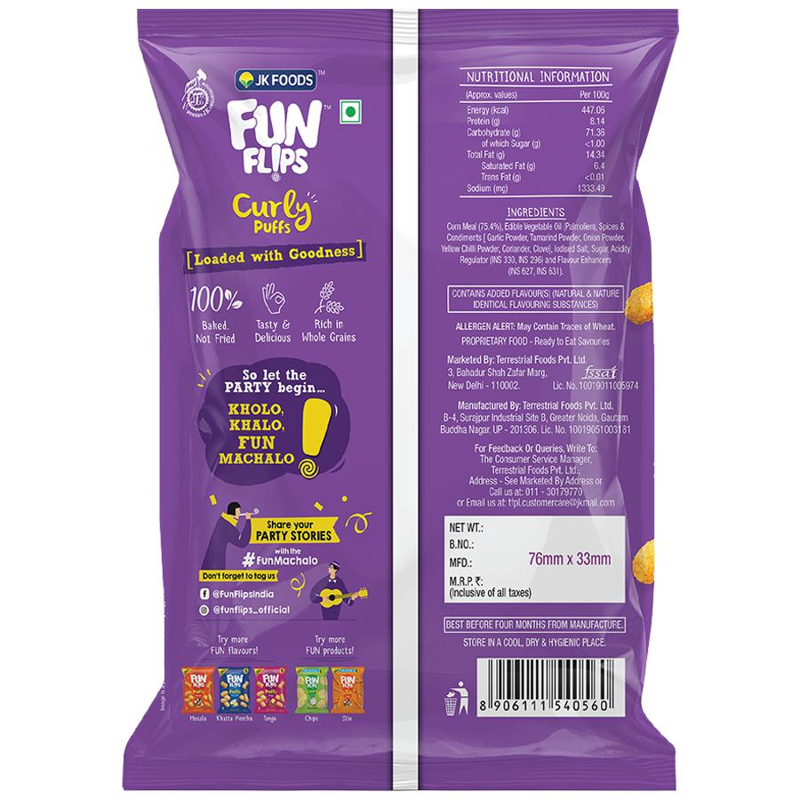 Fun Flips Curly Puffs - Mocktail, Baked & Crunchy, Healthy Snacks, 62.5 g – view 2