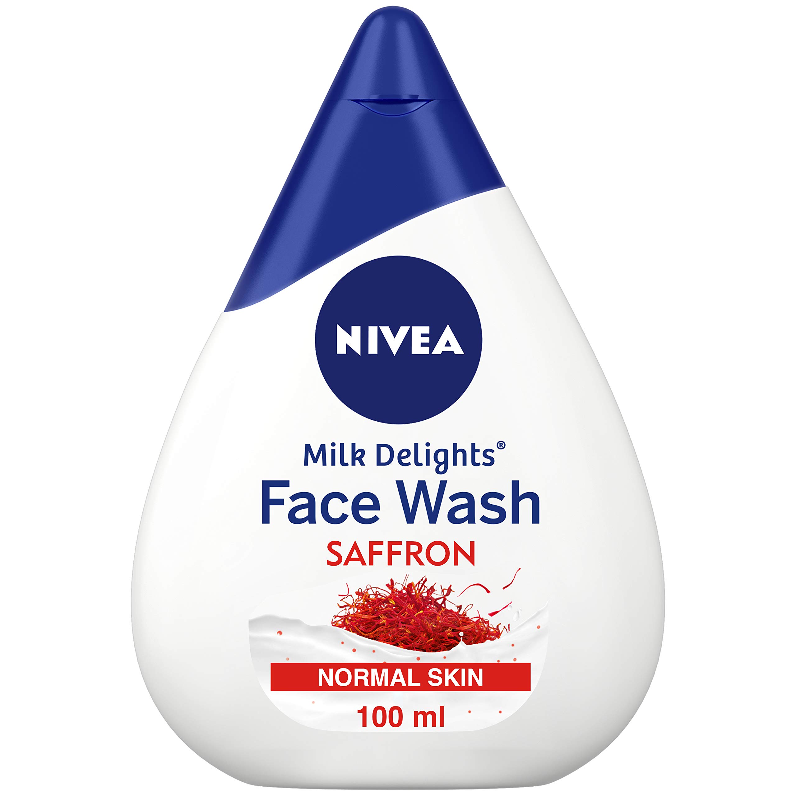 NIVEA cream face wash with saffron and milk, 100 ml tube