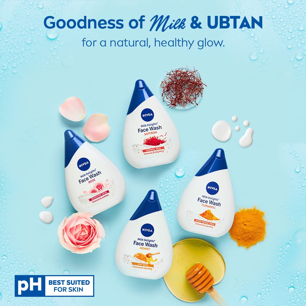 NIVEA Milk Delights Face Wash Precious Saffron For Normal Skin 100ml, 100 ml – view 7