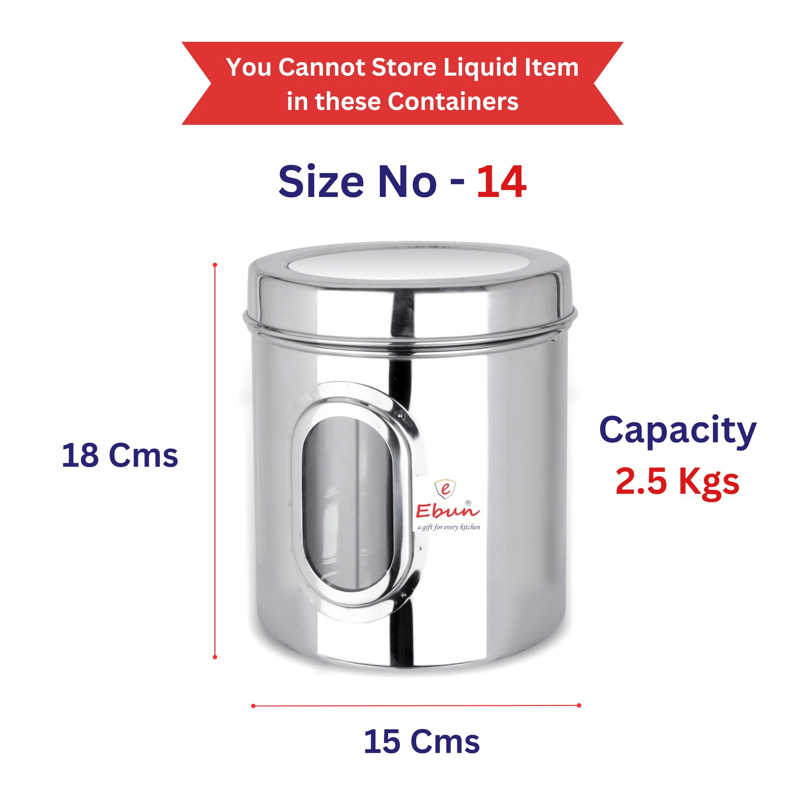 Ebun Stainless Steel Multipurpose See Through Containers – view 3