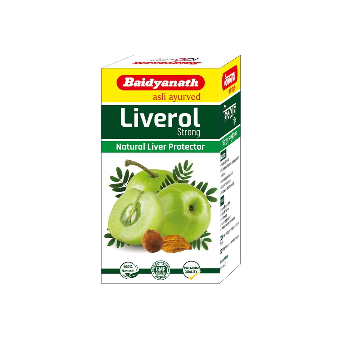 Three-pack of Baidyanath Liverole Strong Ayurvedic tablets