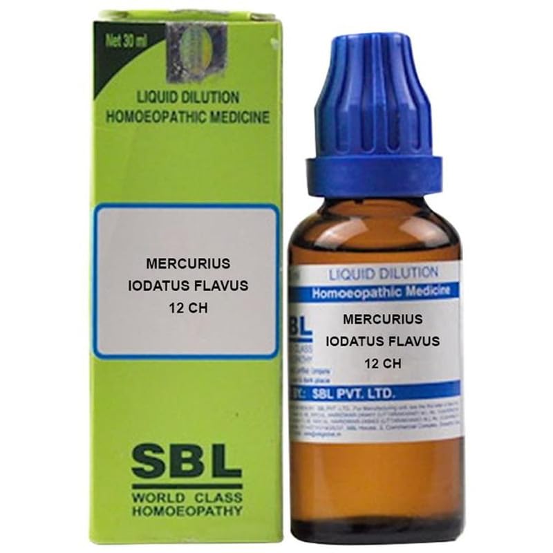 SBL Mercurius Iodatus Flavus homeopathic dilution bottle 12 CH