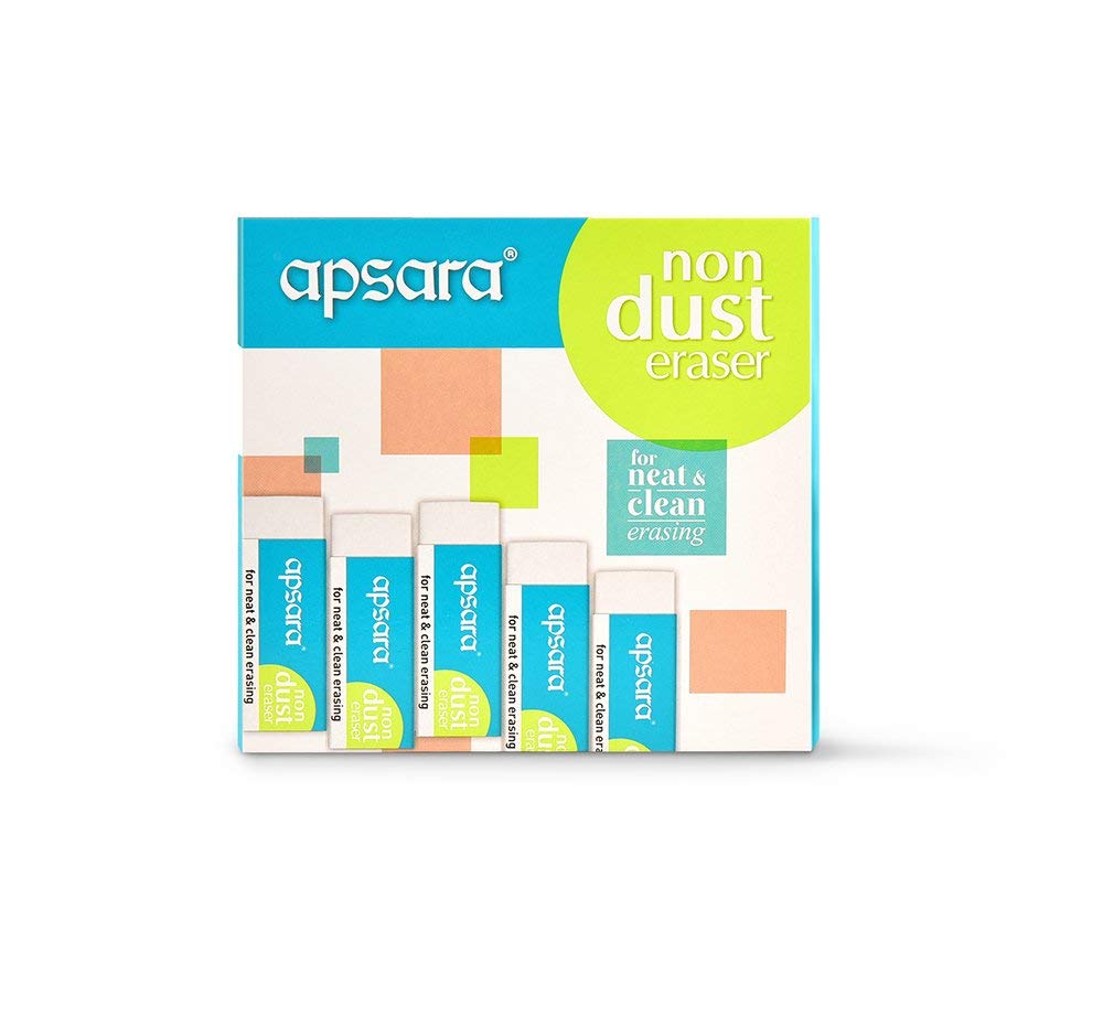 Apsara jumbo non dust rubber erasers in 20-count pack