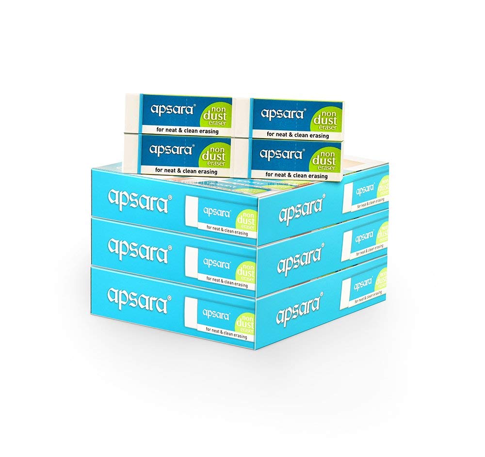 Apsara Non Dust Jumbo Erasers - Pack of 20 – view 3