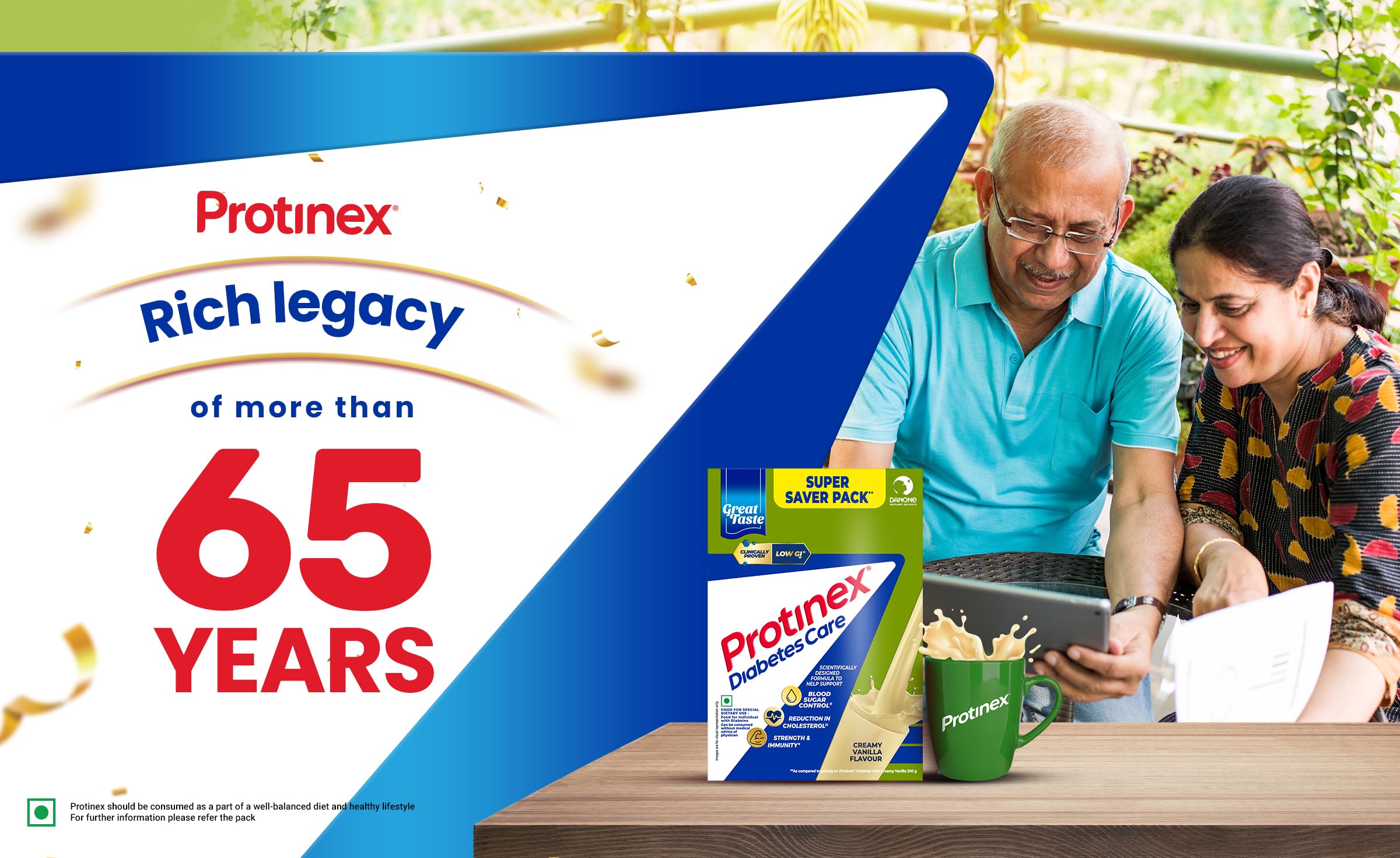 Protinex Diabetes Care (Creamy Vanilla Flavor, 1 Kg, BIB) Scientifically Designed Formula to help support Blood Sugar Control and Reduction in Cholesterol, 1 count, 40 servings – view 7