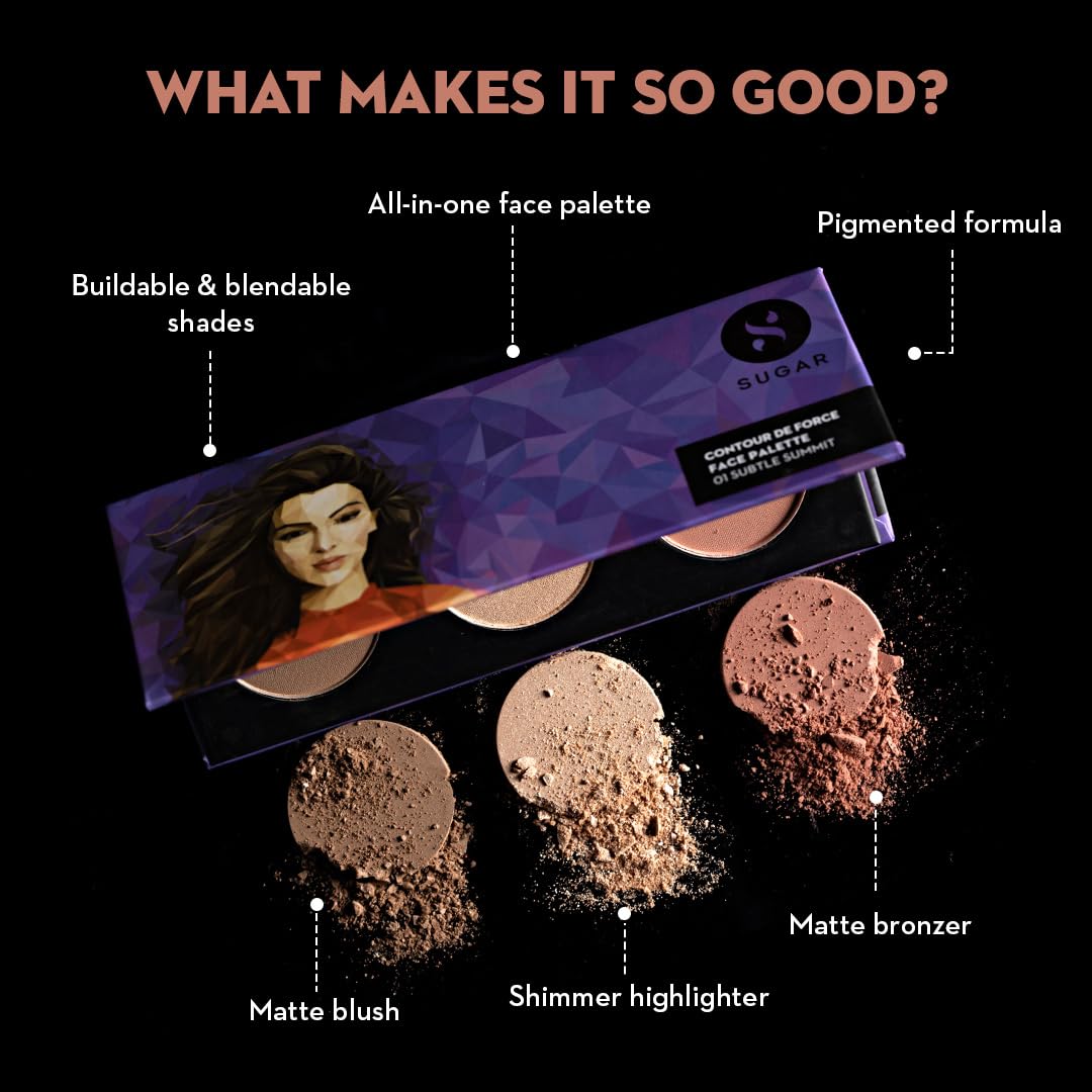 SUGAR Cosmetics Contour De Force Face Palette for Makeup – view 3