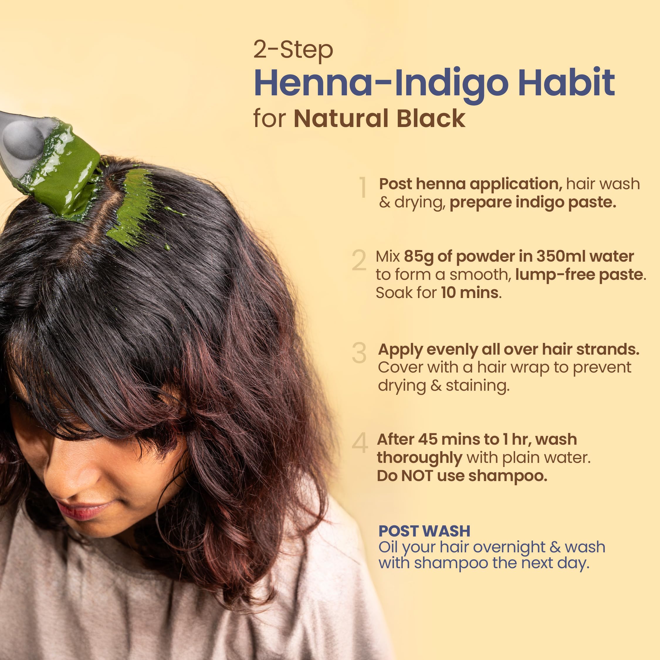 Nat Habit Ready-to-Apply Henna Paste and Organic Indigo Powder Combo – view 4