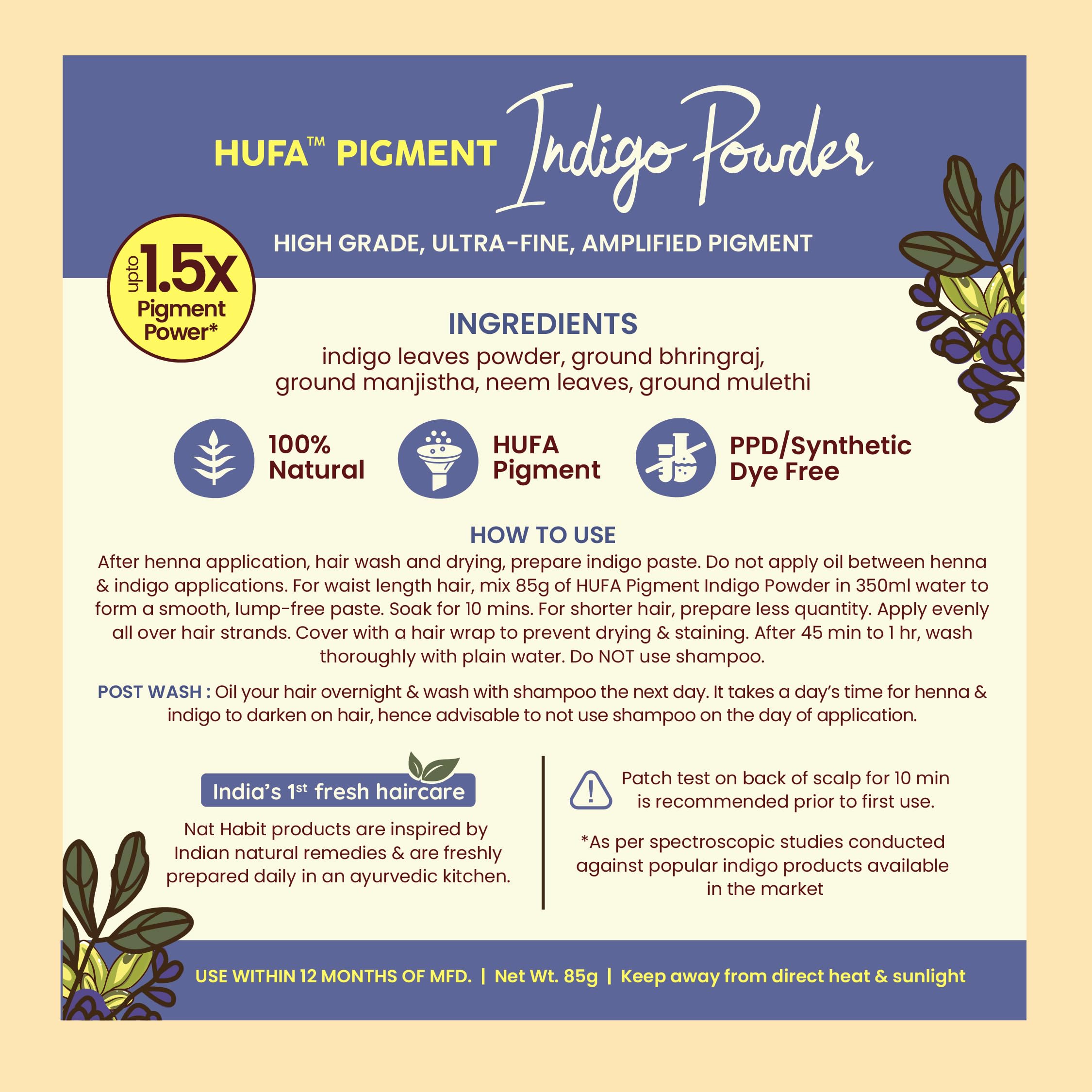 Nat Habit Ready-to-Apply Henna Paste and Organic Indigo Powder Combo – view 7