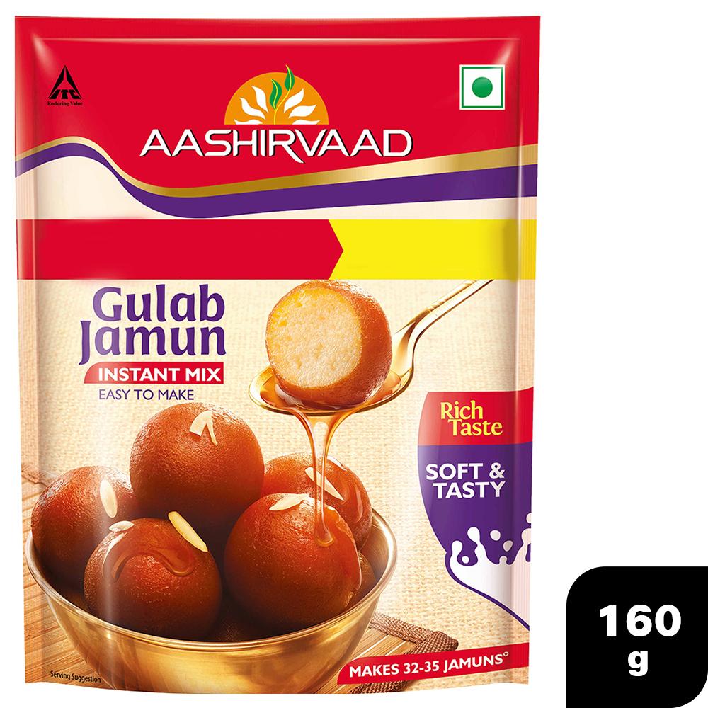 Aashirvaad gulab jamun instant mix pack for quick dessert making