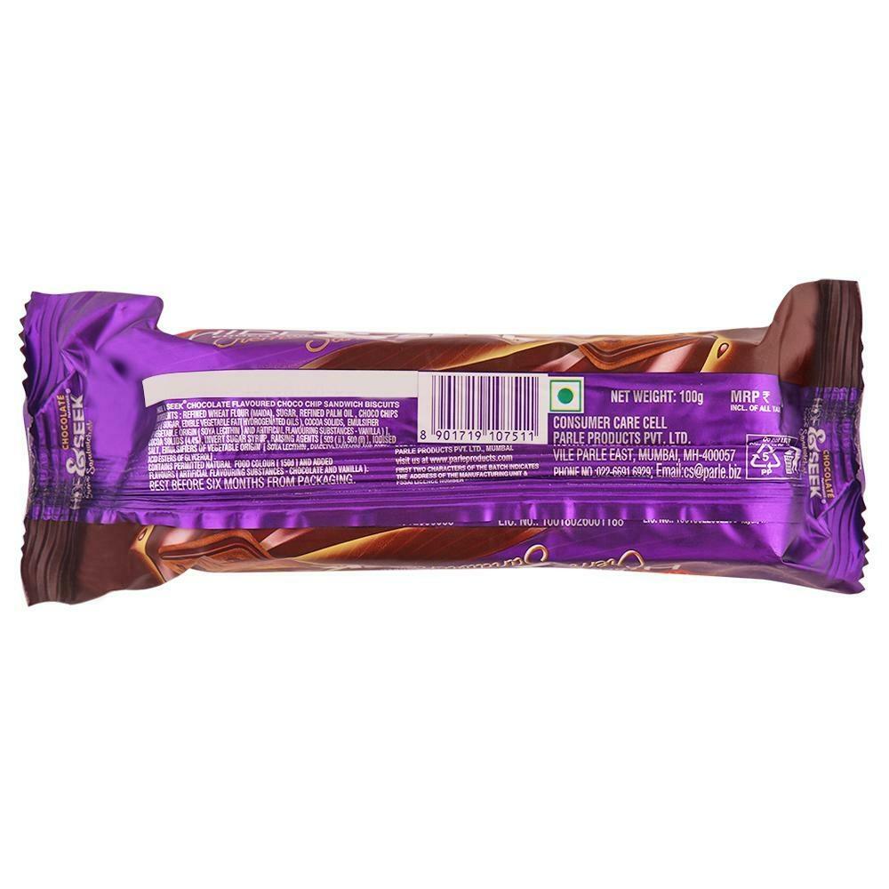 Parle Hide & Seek Fab Choco Chip Creme Sandwich Cookies 100 G – view 2