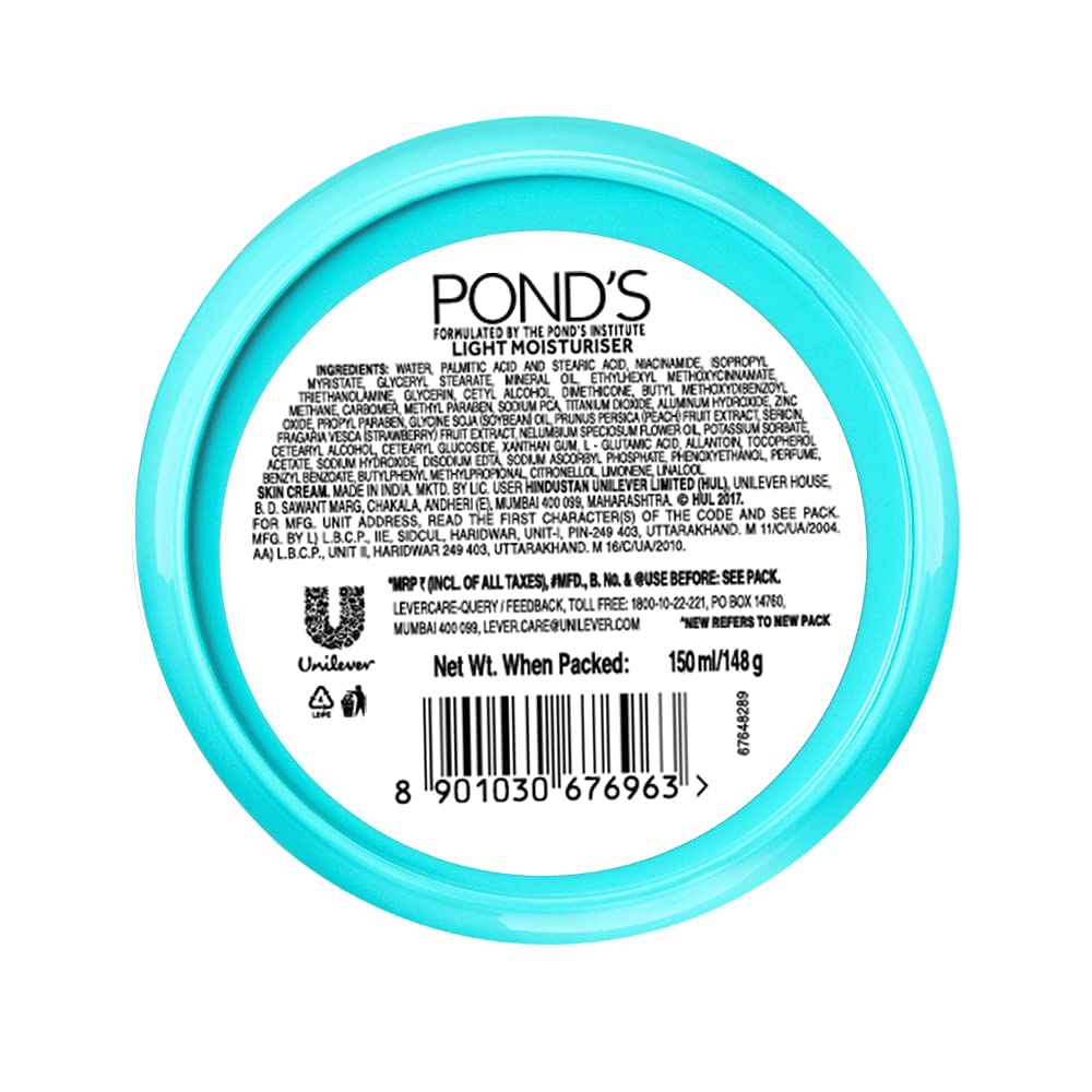 POND'S Light Moisturiser, Non- Oily With Vitamin E And Glycerine, For Soft And Glowing Skin, 150 ml – view 2